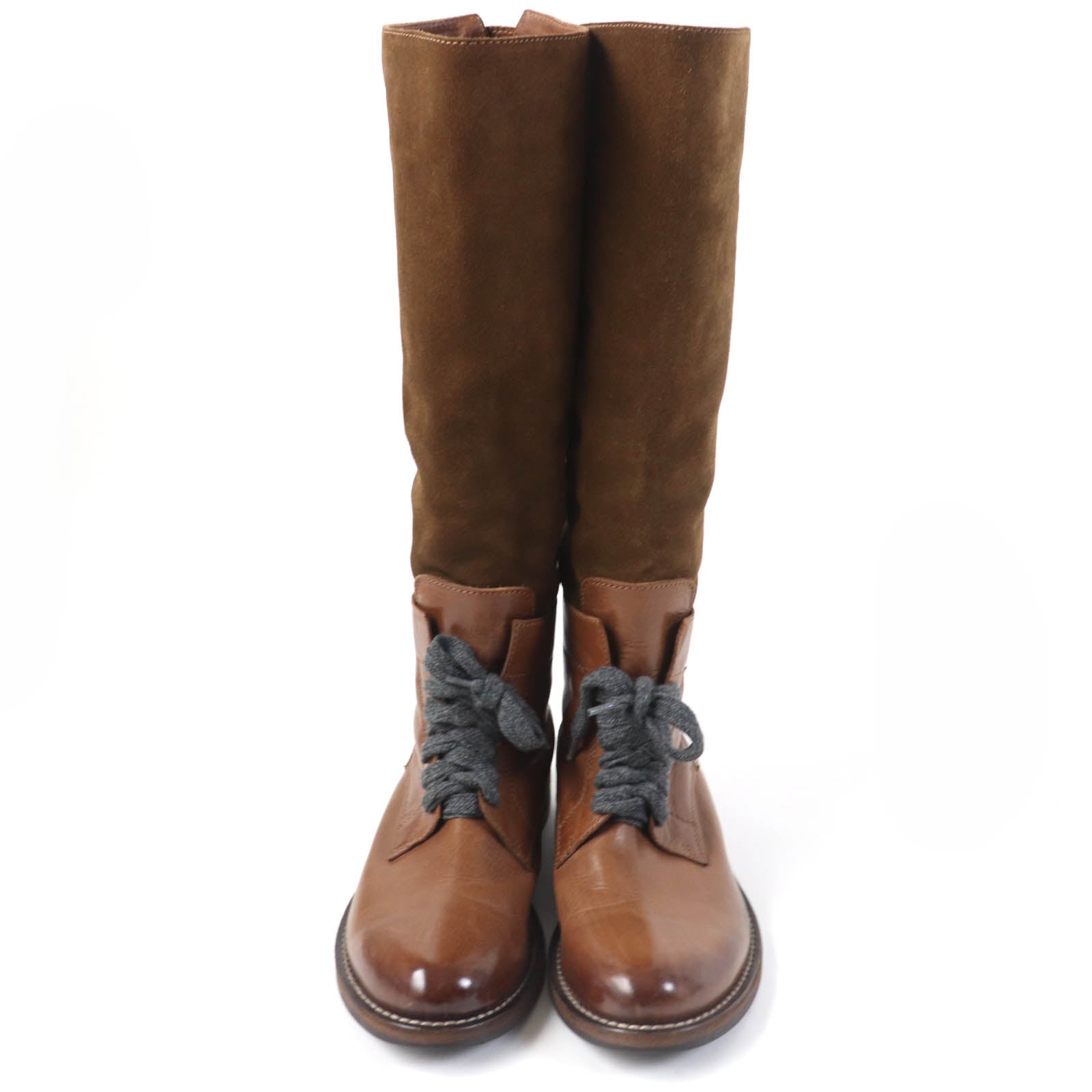 Brunello Cucinelli Leather Suede Knee-high Boots Women