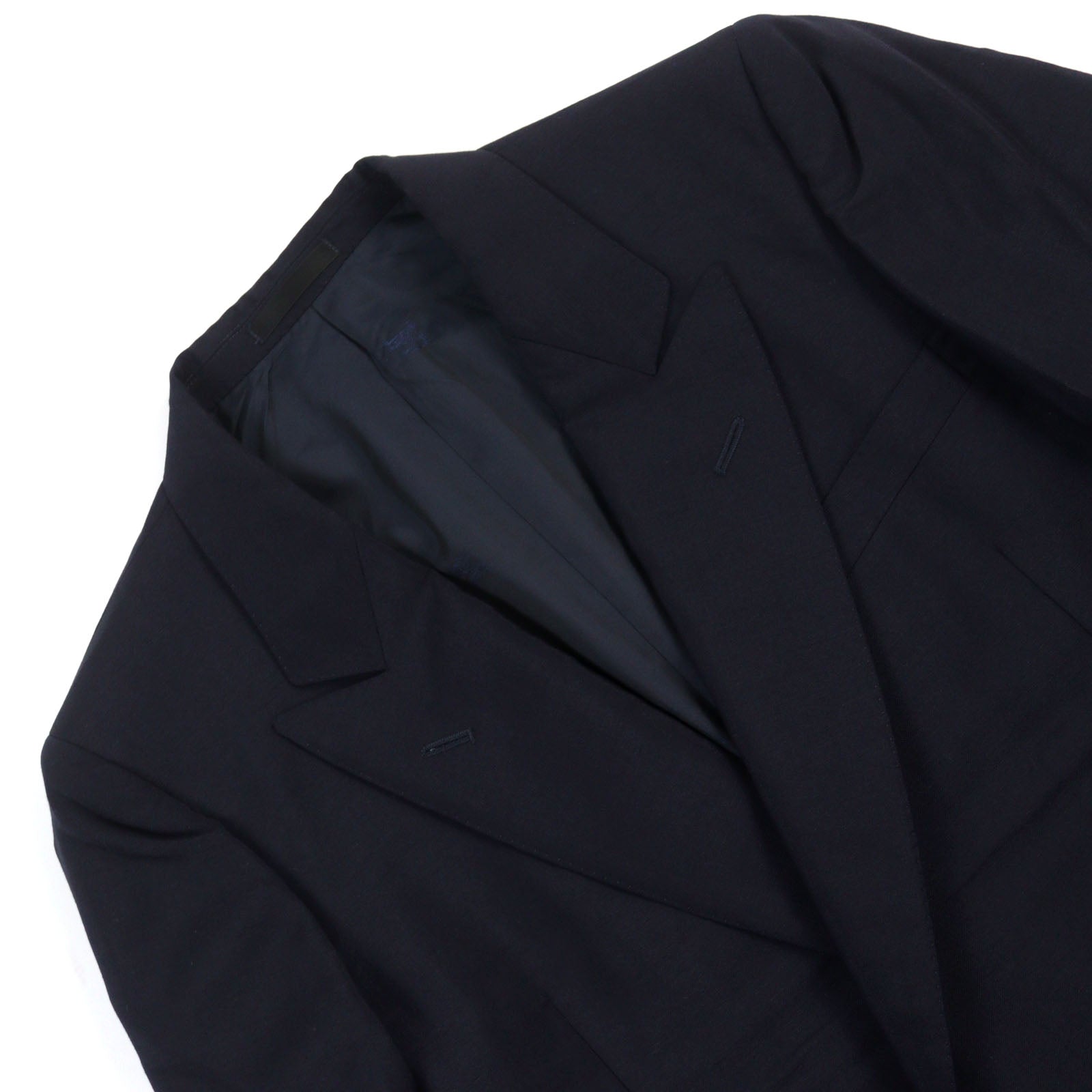 Burberry Vintage Wool Peaked Lapel Blazer Navy