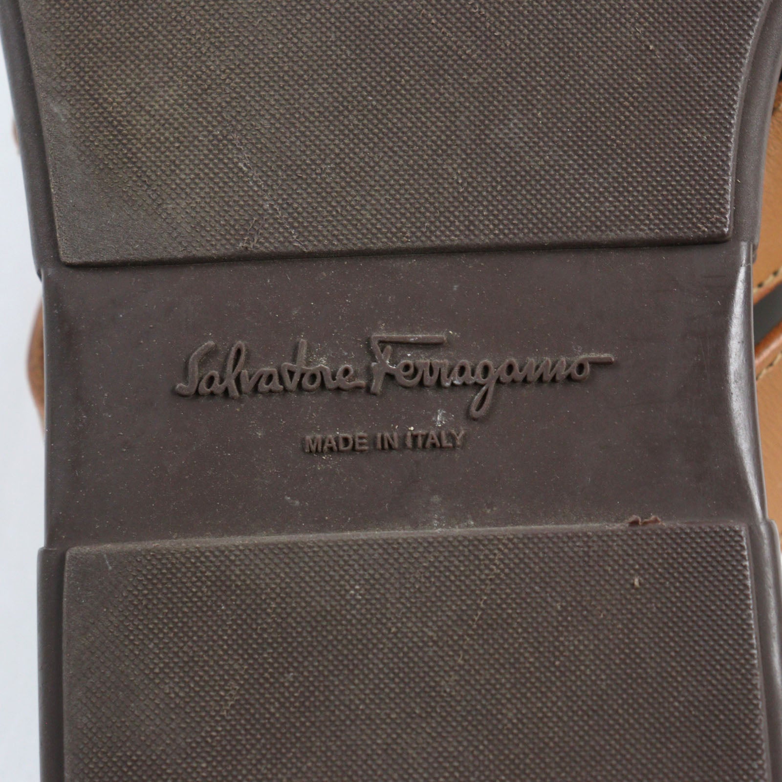 Salvatore Ferragamo Gancini Metal Logo Leather Sandals