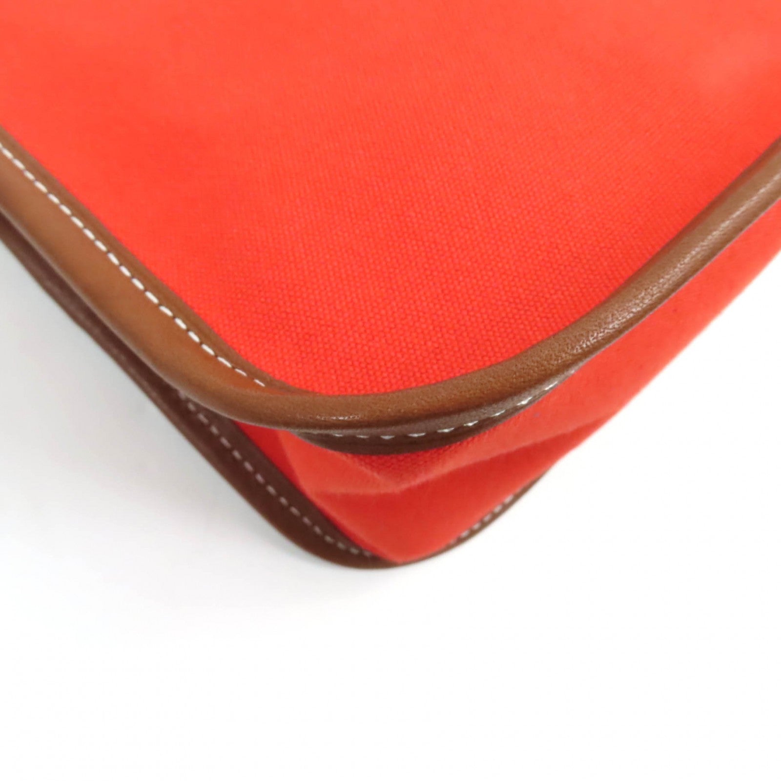 Hermes Leather Pouch Orange Camaille PM