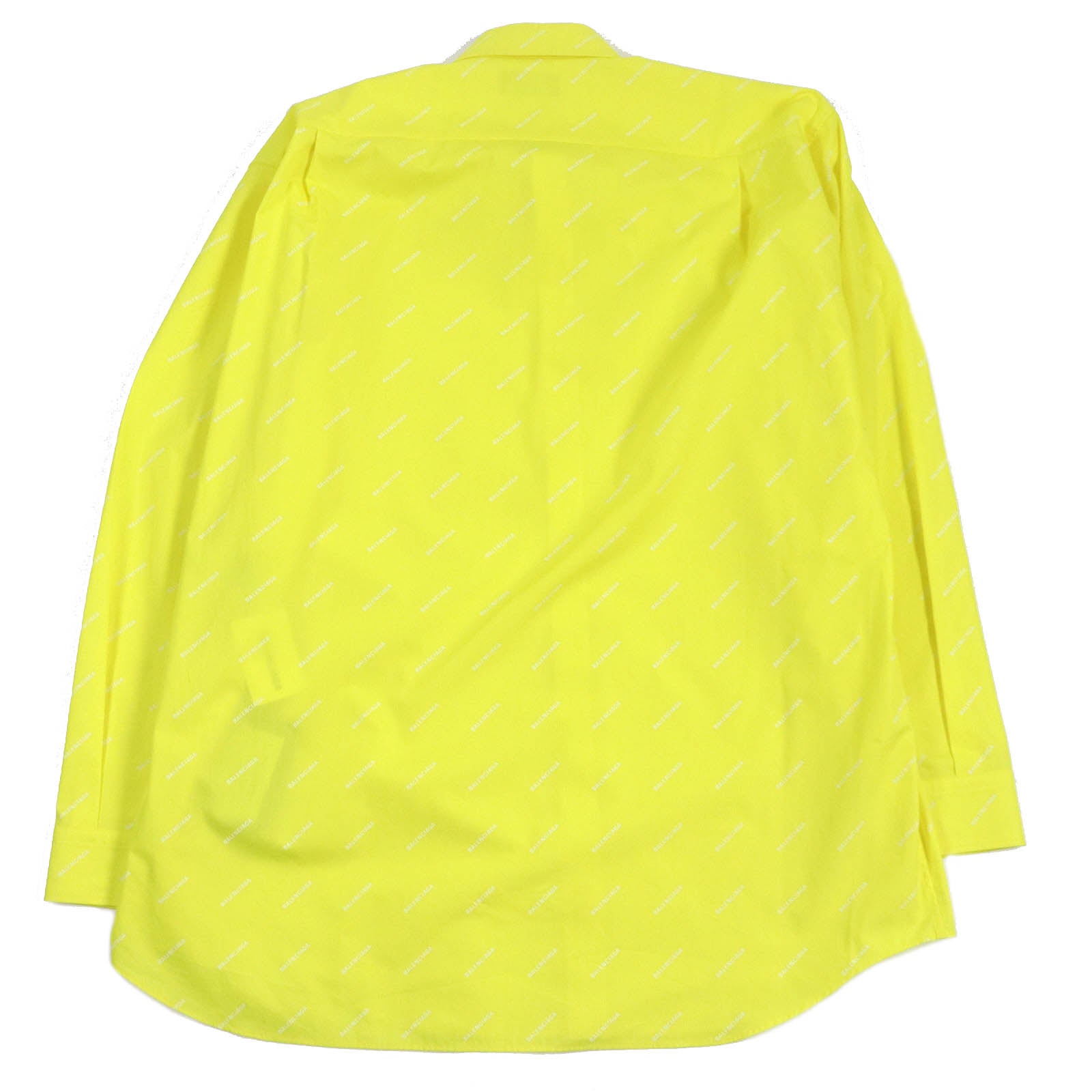 Balenciaga Logo Shirt Yellow Cotton 40