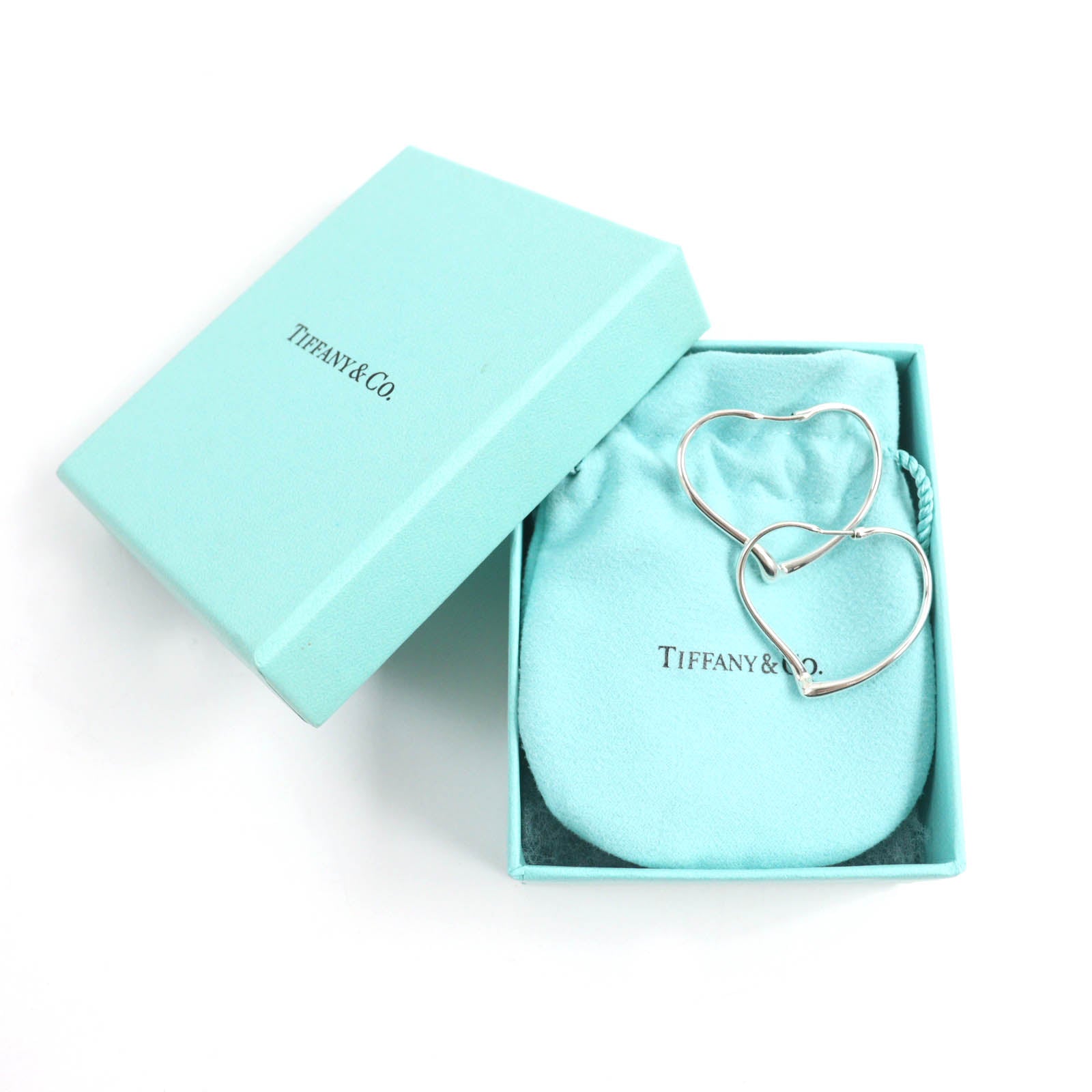 Tiffany & Co Elsa Peretti Open Heart Hoop Earrings