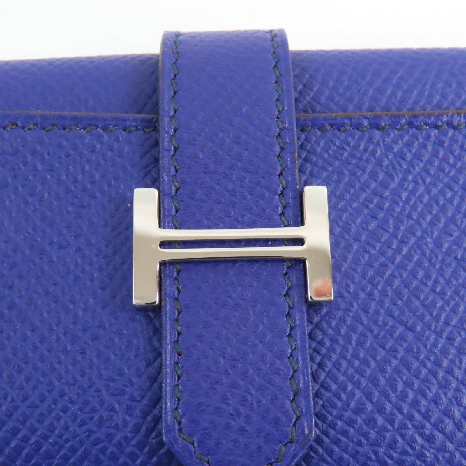 Hermes Epsom Key Holder Silver H Logo