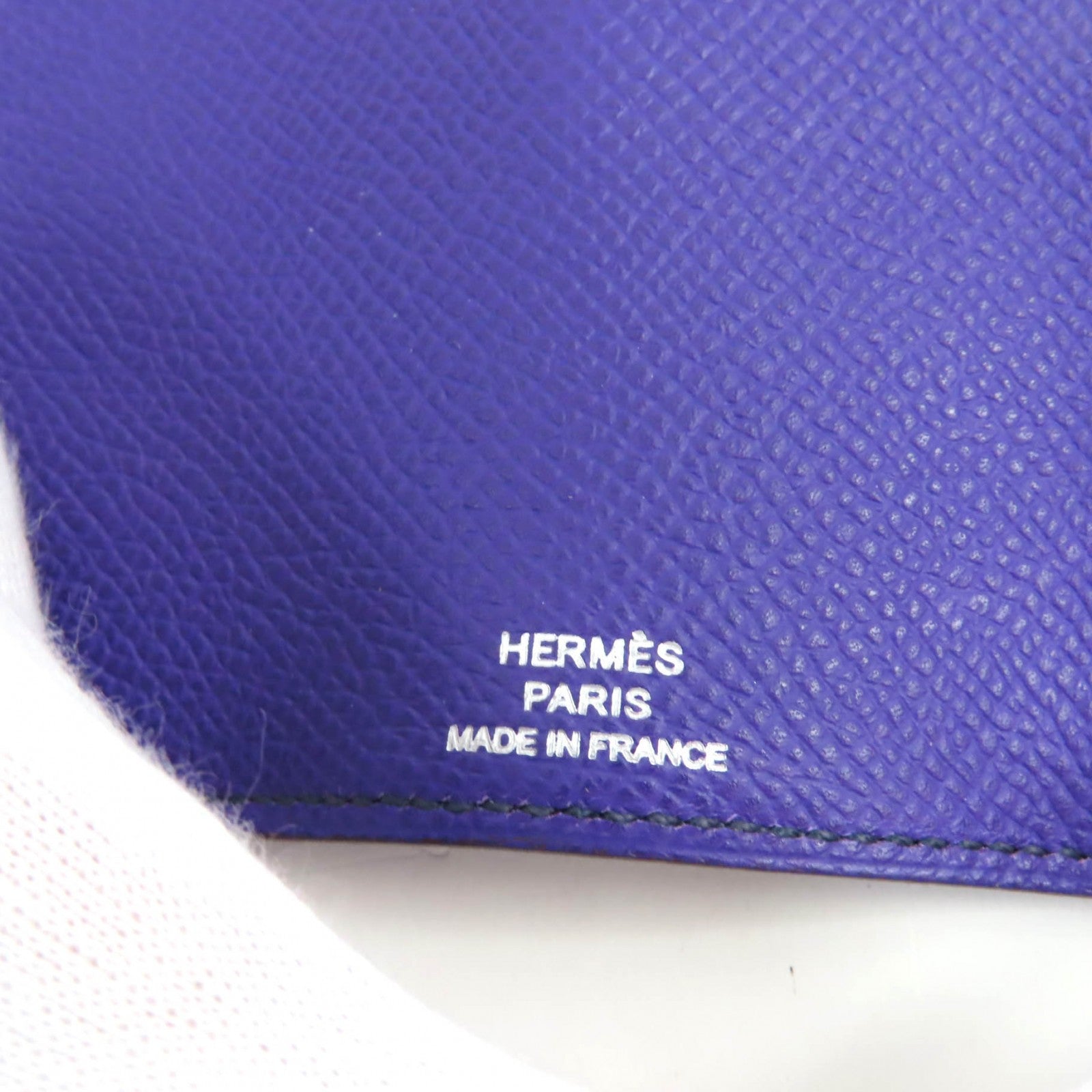 Hermes Epsom Key Holder Silver H Logo