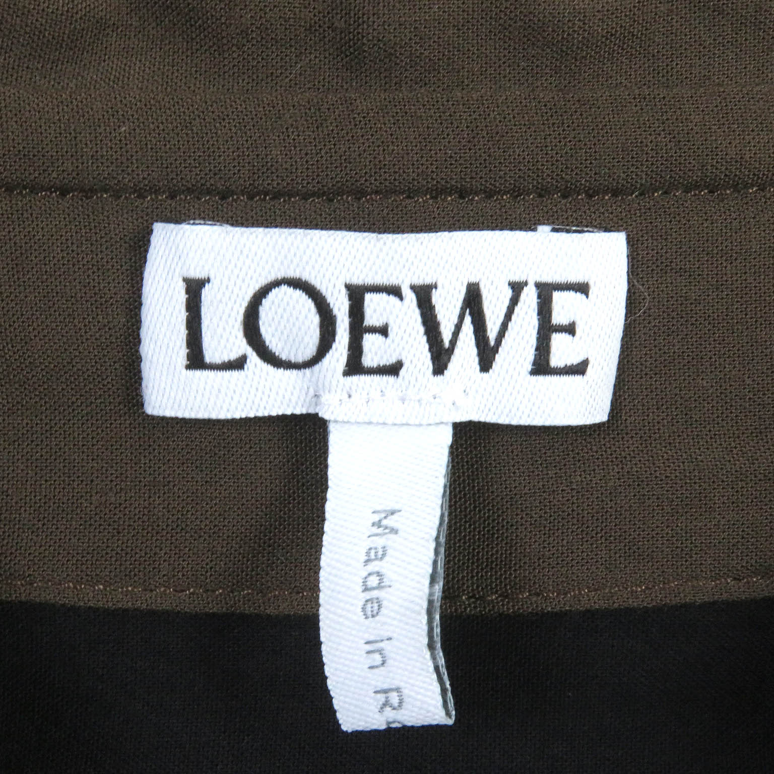 Loewe Rayon Patchwork Relax Shirt Brown