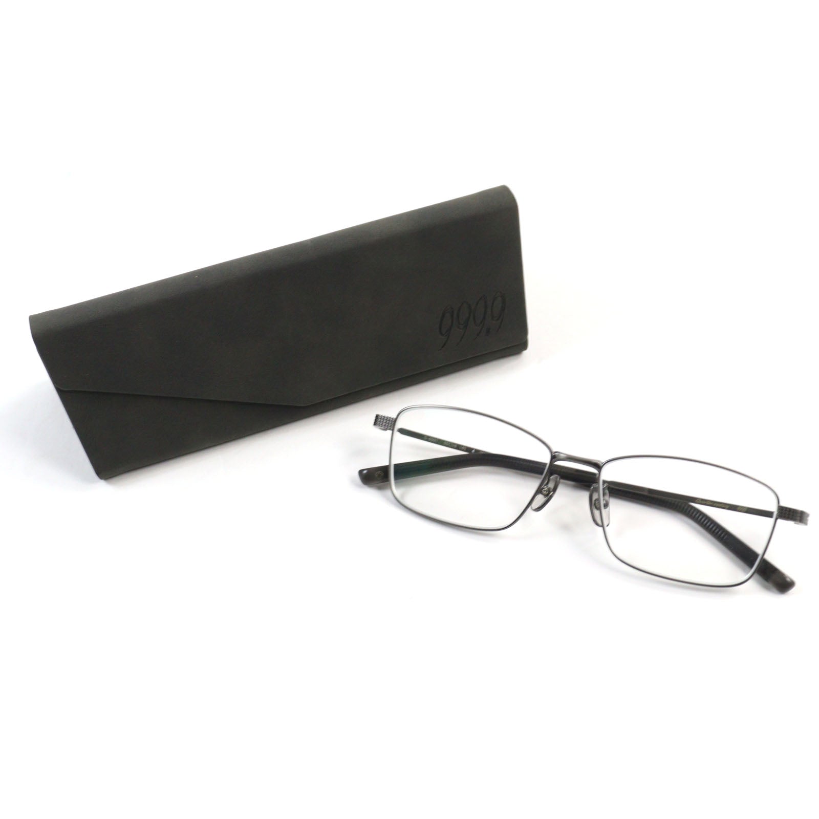 999.9 S-690T Titanium Square Glasses Eyewear