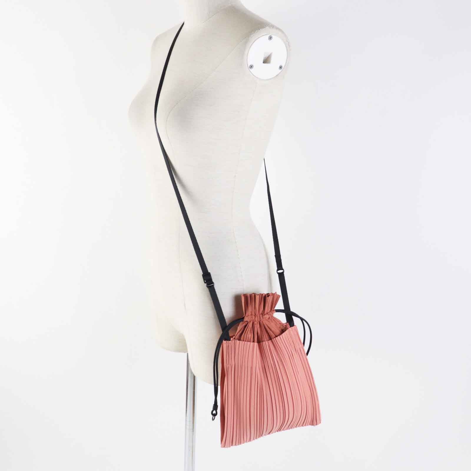 Pleats Please Nylon Shoulder Bag Pink