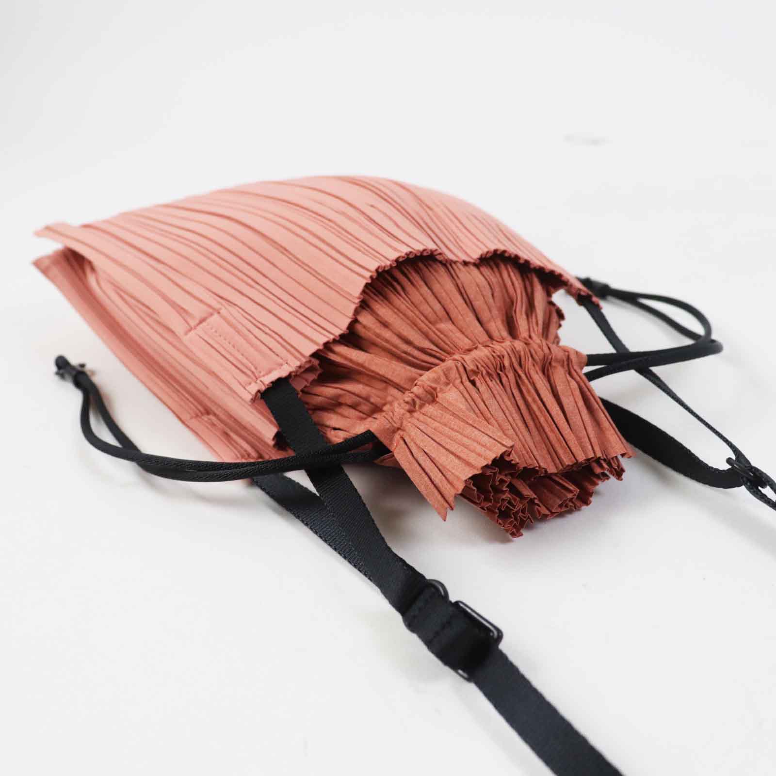 Pleats Please Nylon Shoulder Bag Pink