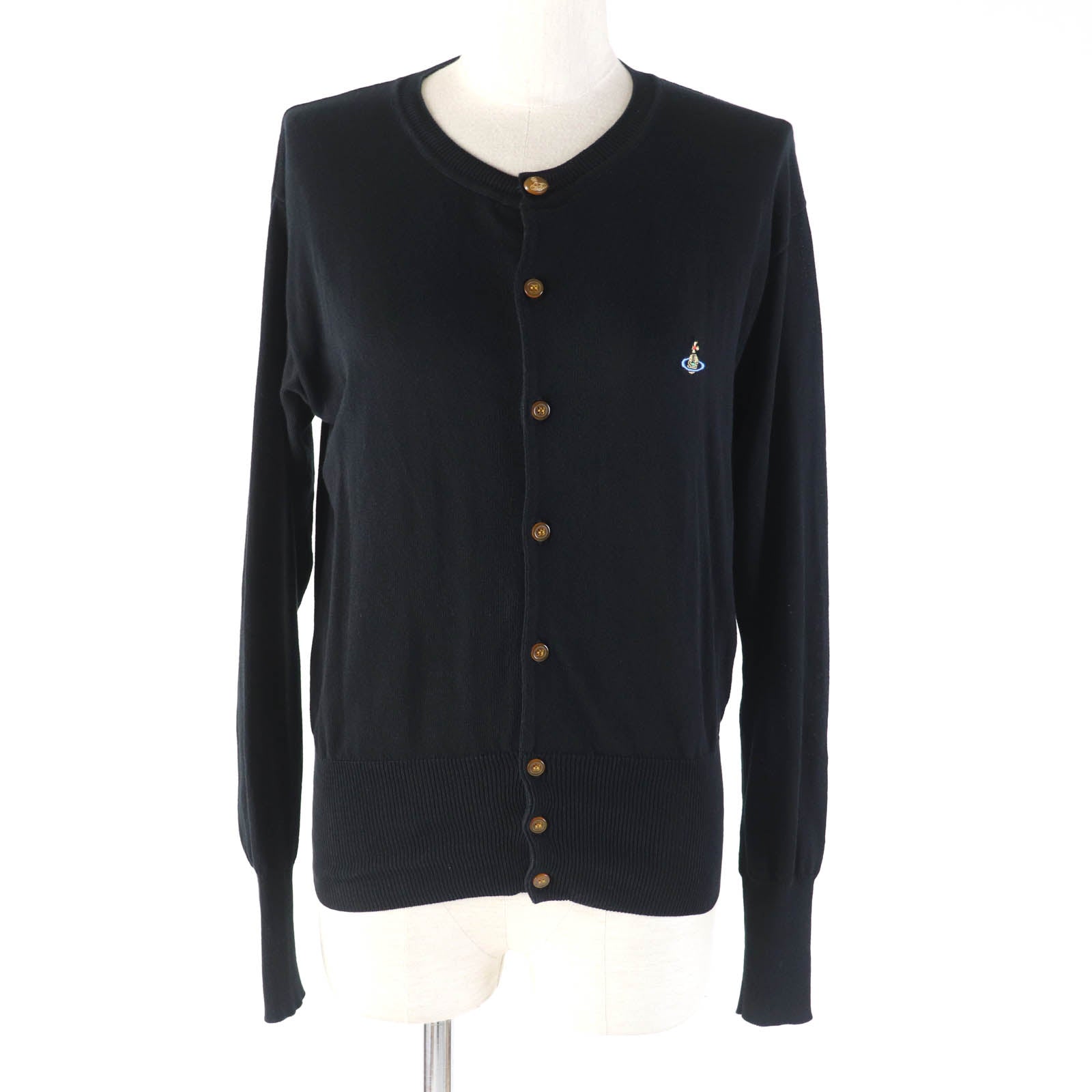 Vivienne Westwood Cotton Logo Cardigan Black M