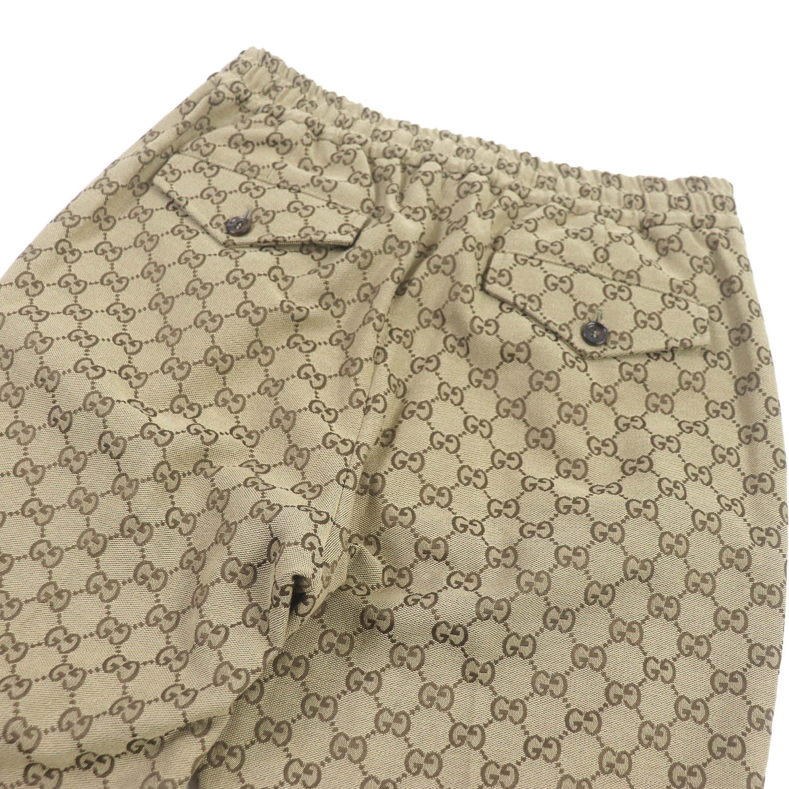 Gucci GG Canvas Jogger Pants Brown 46