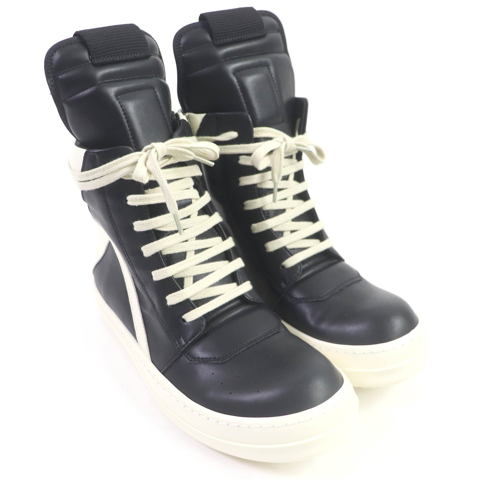 Rick Owens Geobasket Leather High Sneakers Black 43