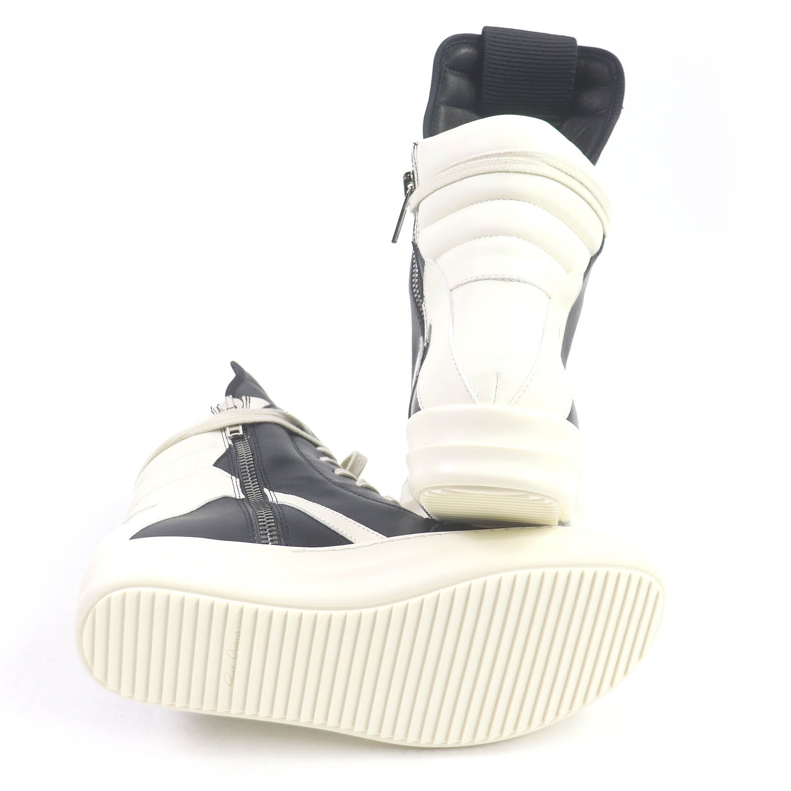 Rick Owens Geobasket Leather High Sneakers Black 43