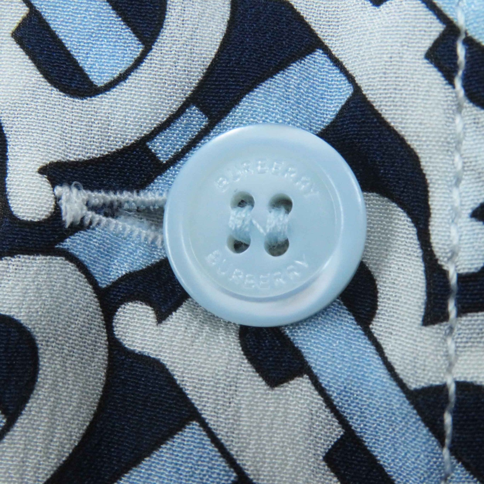 Burberry Silk Logo Button Monogram Pajama Shirt