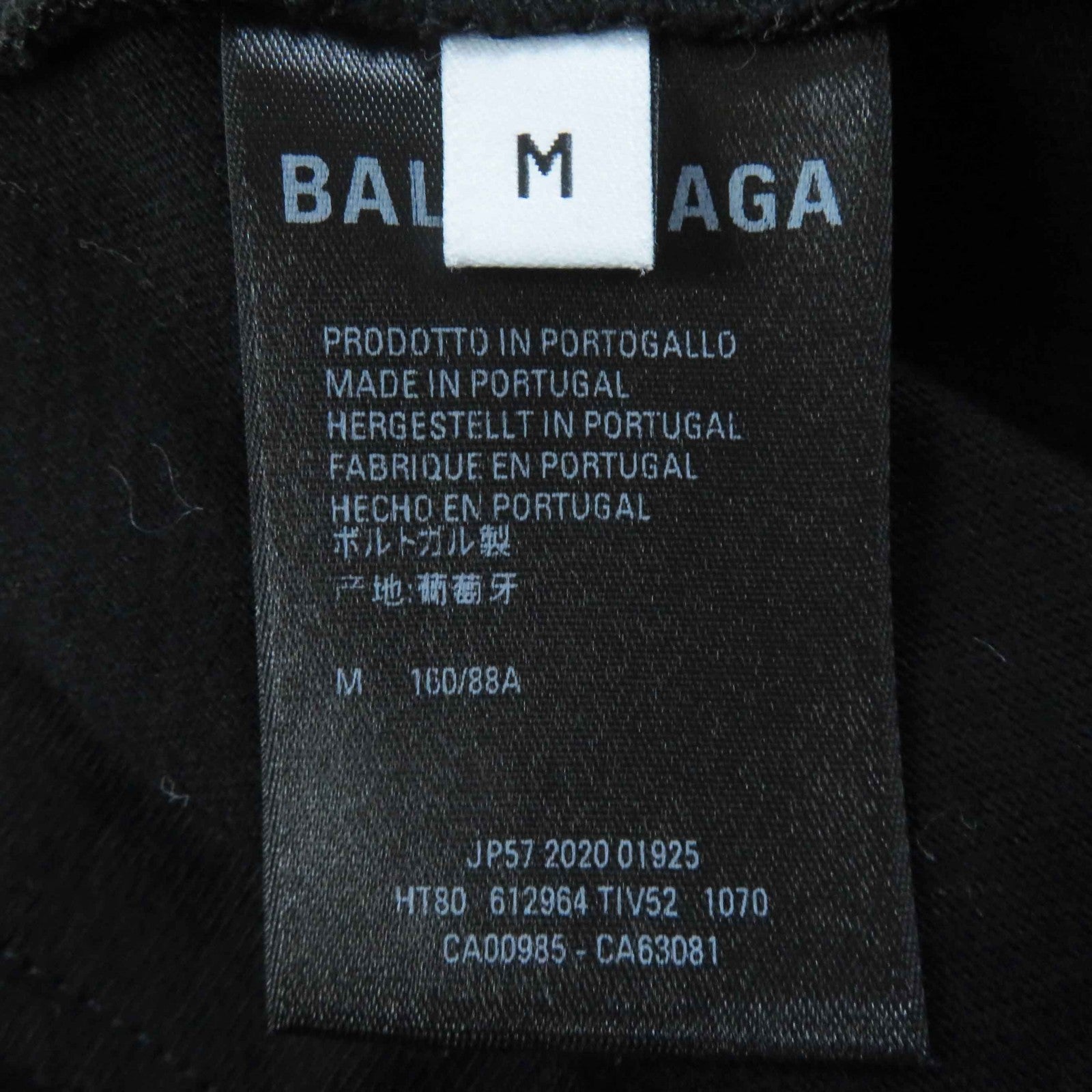 Balenciaga Cotton Logo T-shirt Black M