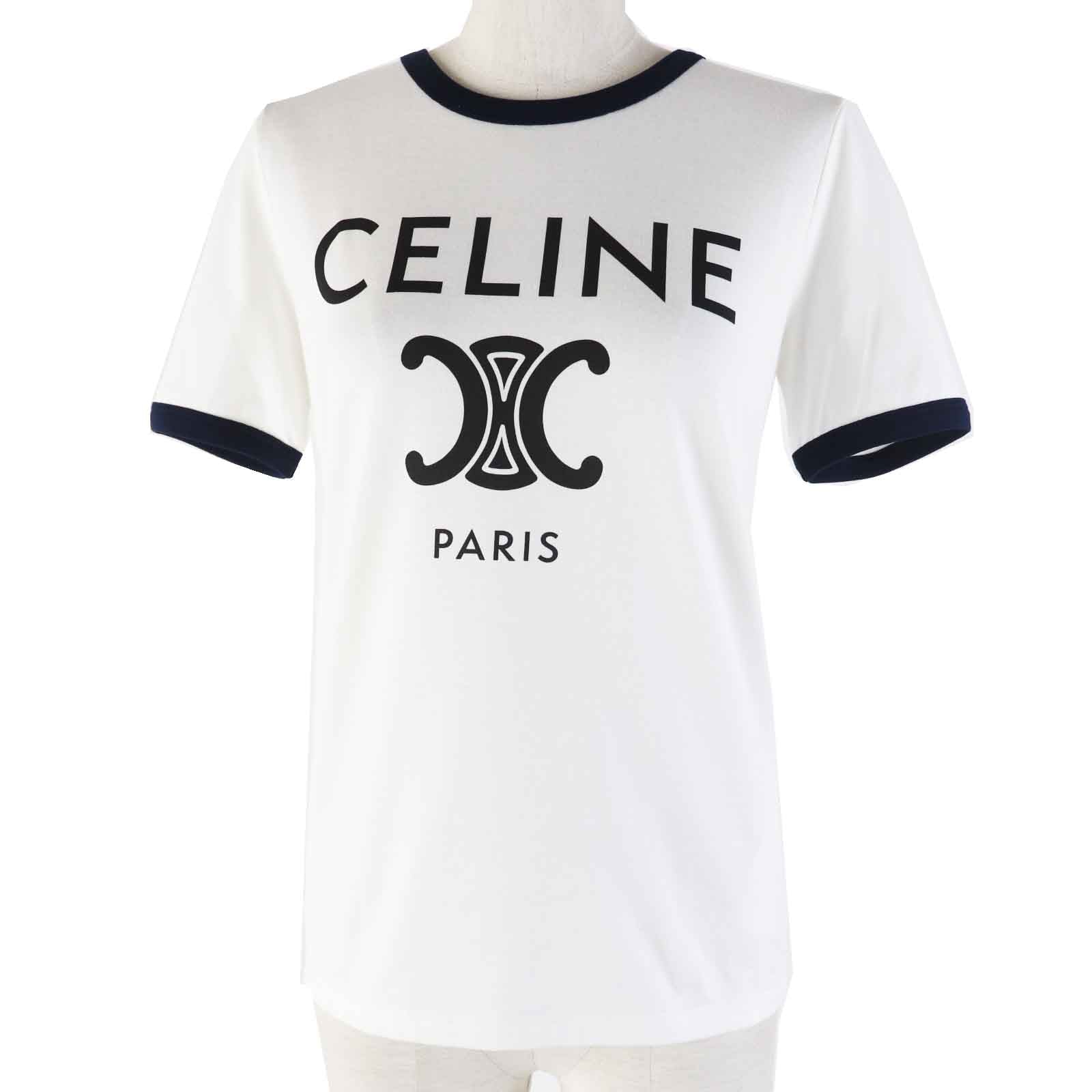 Celine Triomphe Logo Cotton T-Shirt Women