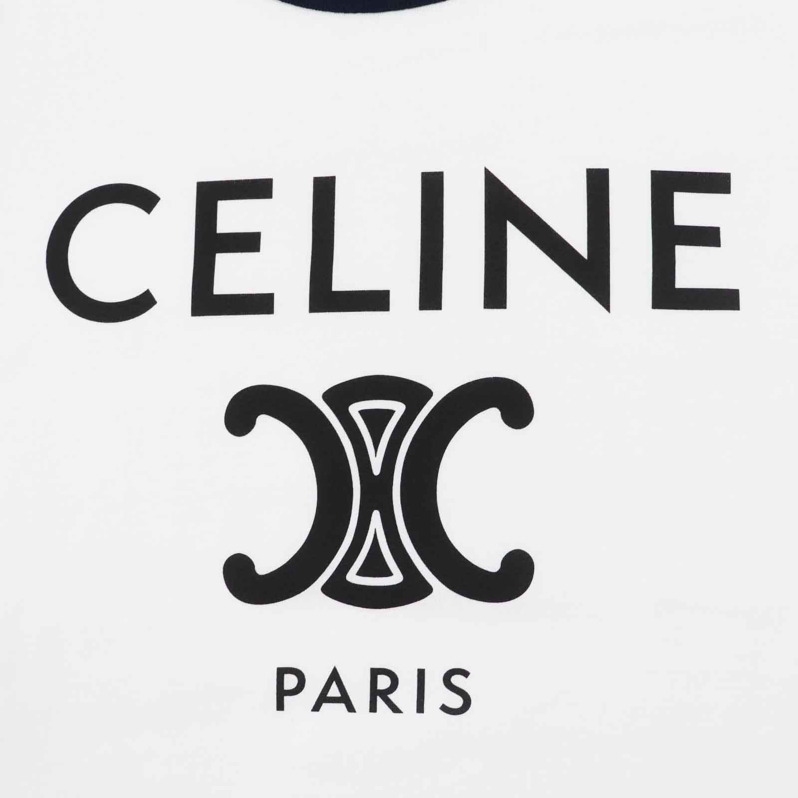 Celine Triomphe Logo Cotton T-Shirt Women