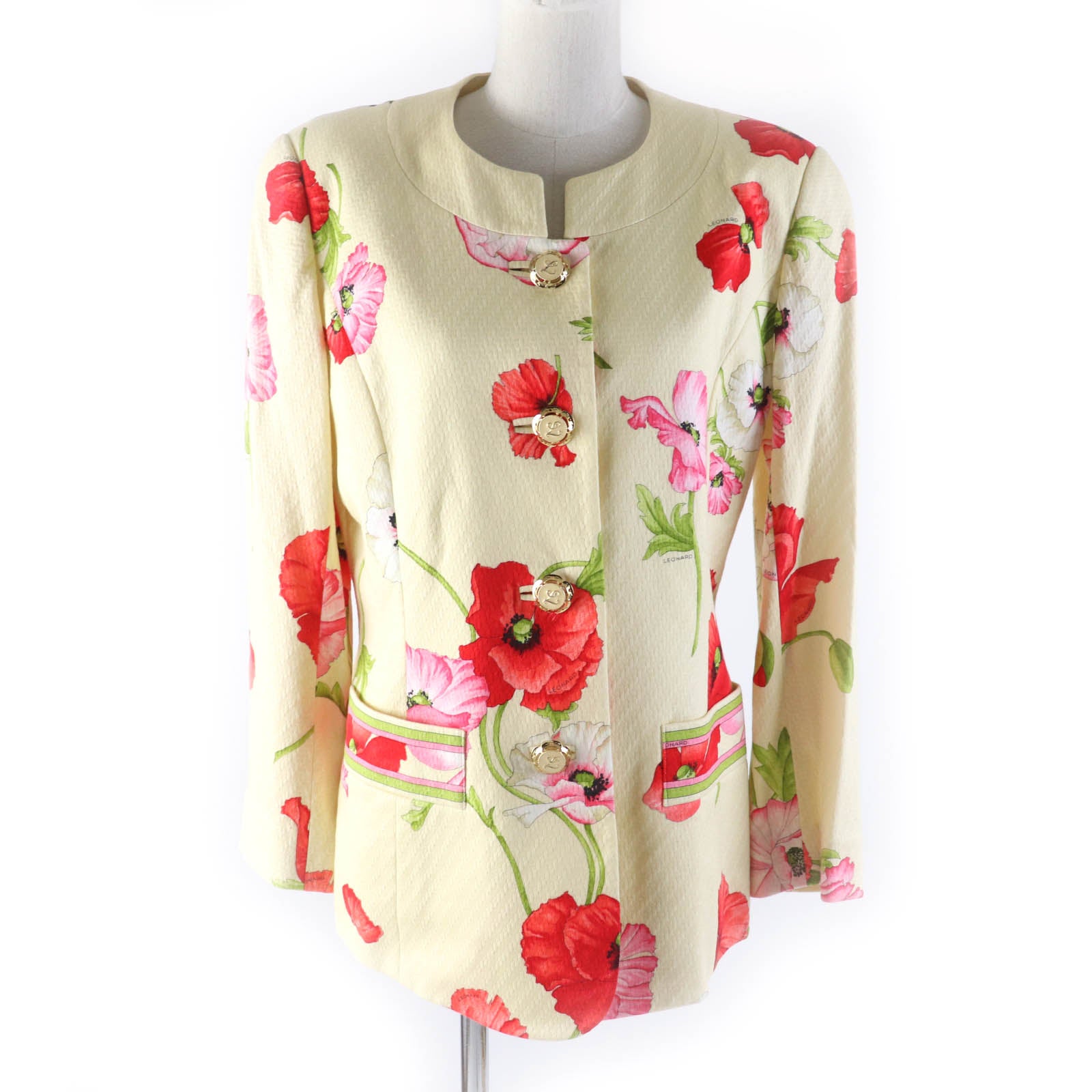 LEONARD FASHION Flower Print Cotton Jacket Women