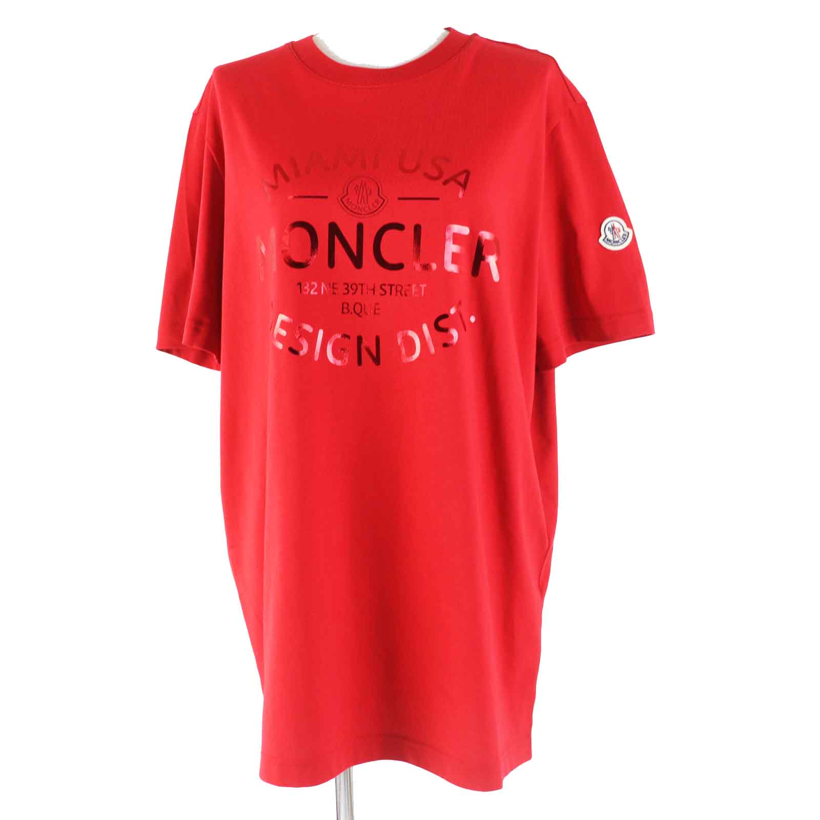 Moncler Cotton Logo T-Shirt Red L Women