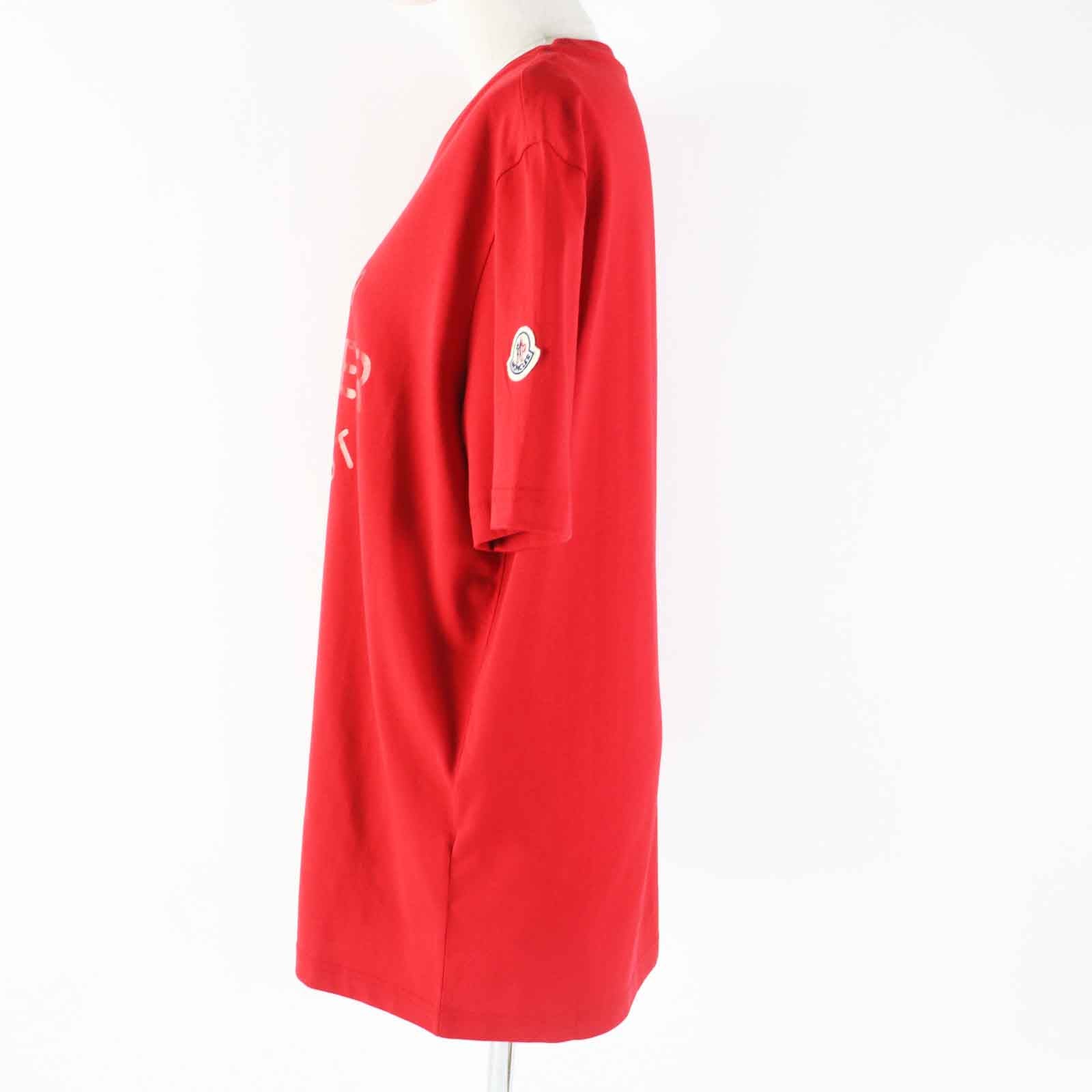 Moncler Cotton Logo T-Shirt Red L Women