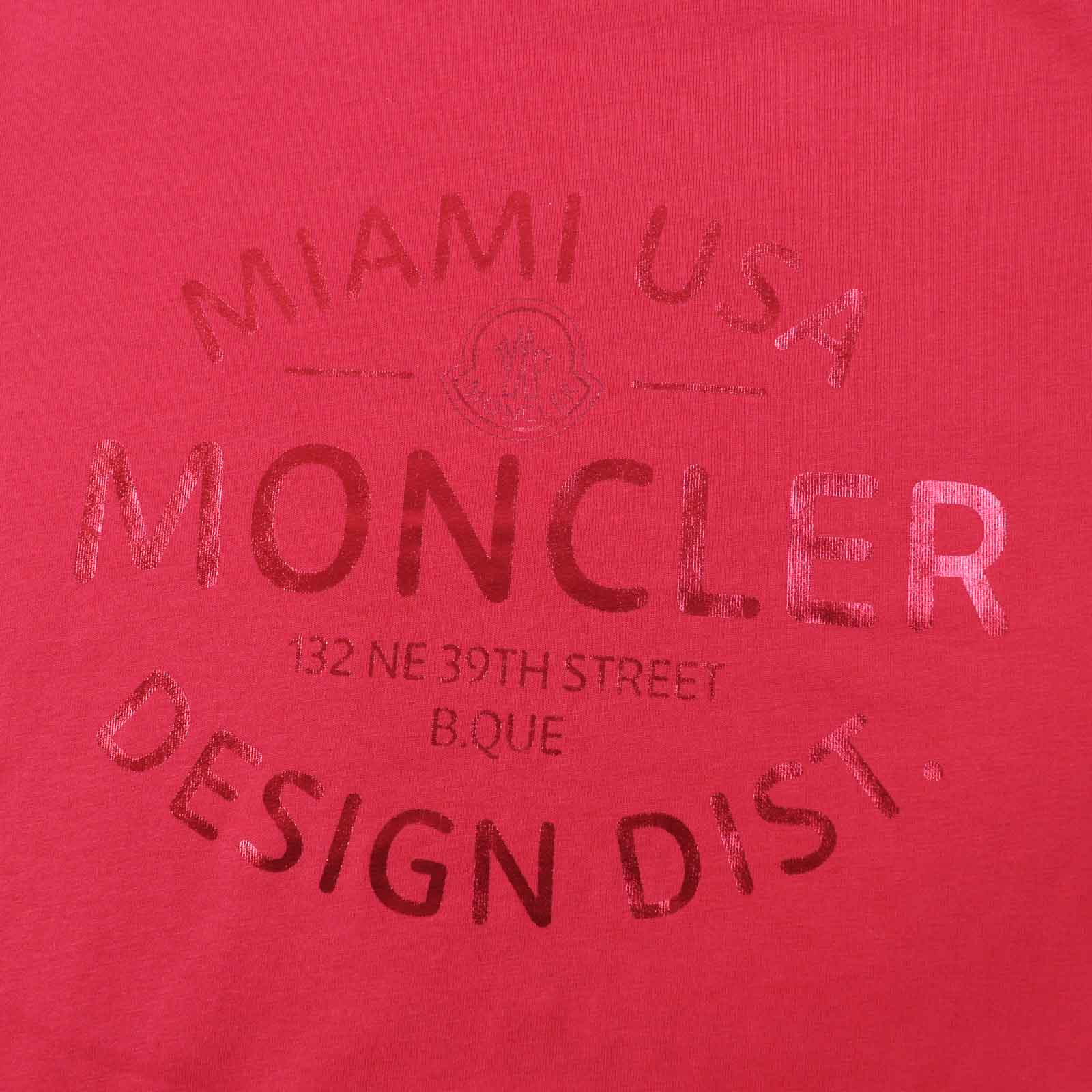 Moncler Cotton Logo T-Shirt Red L Women