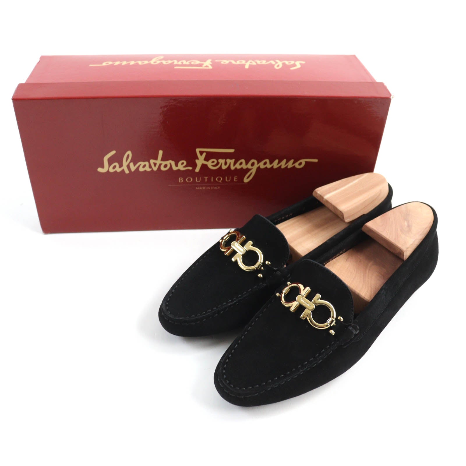 Salvatore Ferragamo Suede Leather Loafers Women