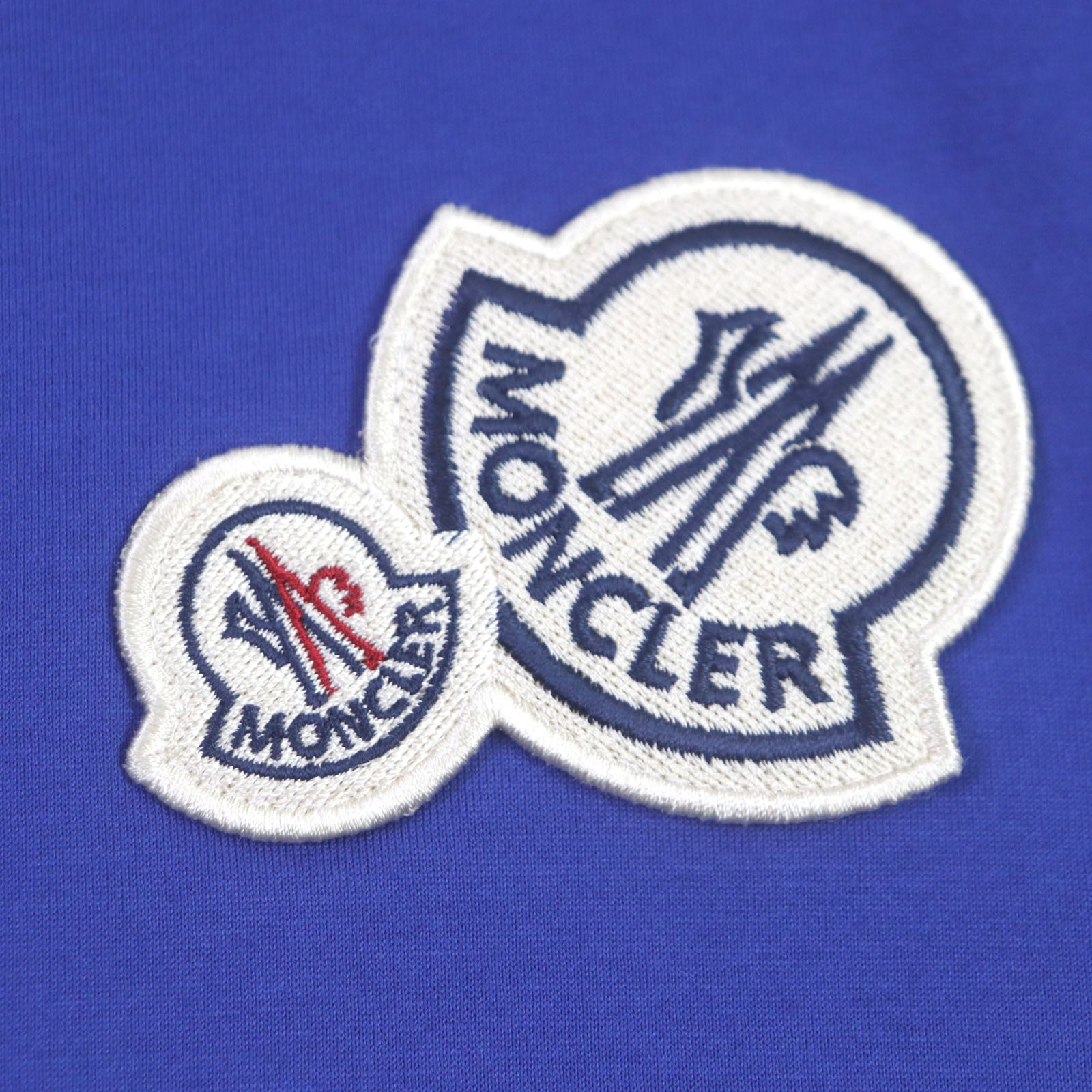 Moncler Cotton Crew Neck T-Shirt Blue L