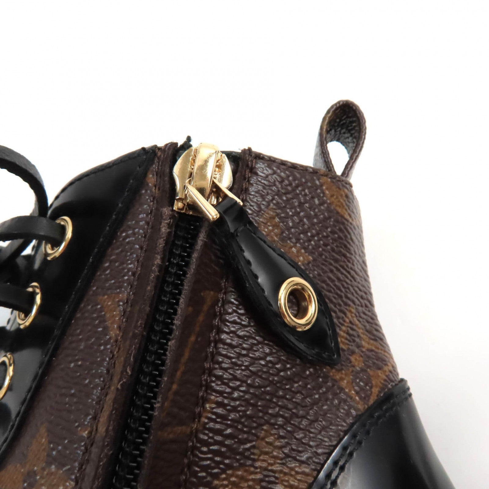 Louis Vuitton Monogram Canvas Patent Leather Ankle Boots