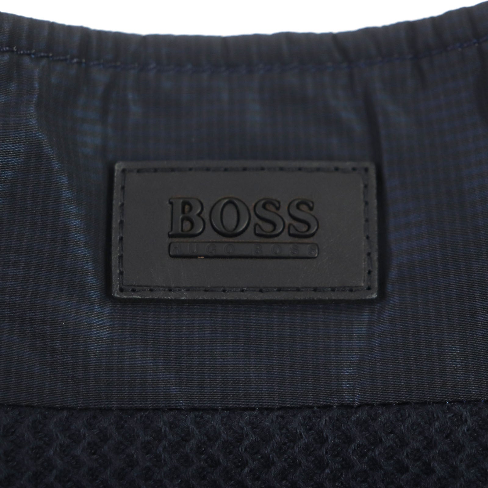 HUGO BOSS Zip-up Jacket with Leather Logo Patch