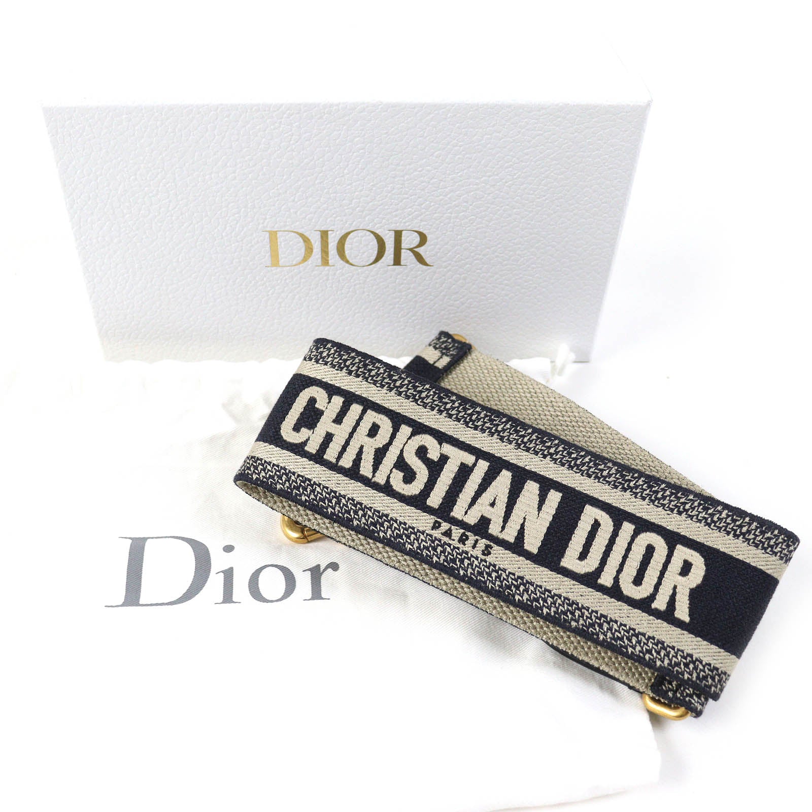 Dior Canvas Leather Shoulder Strap Bag