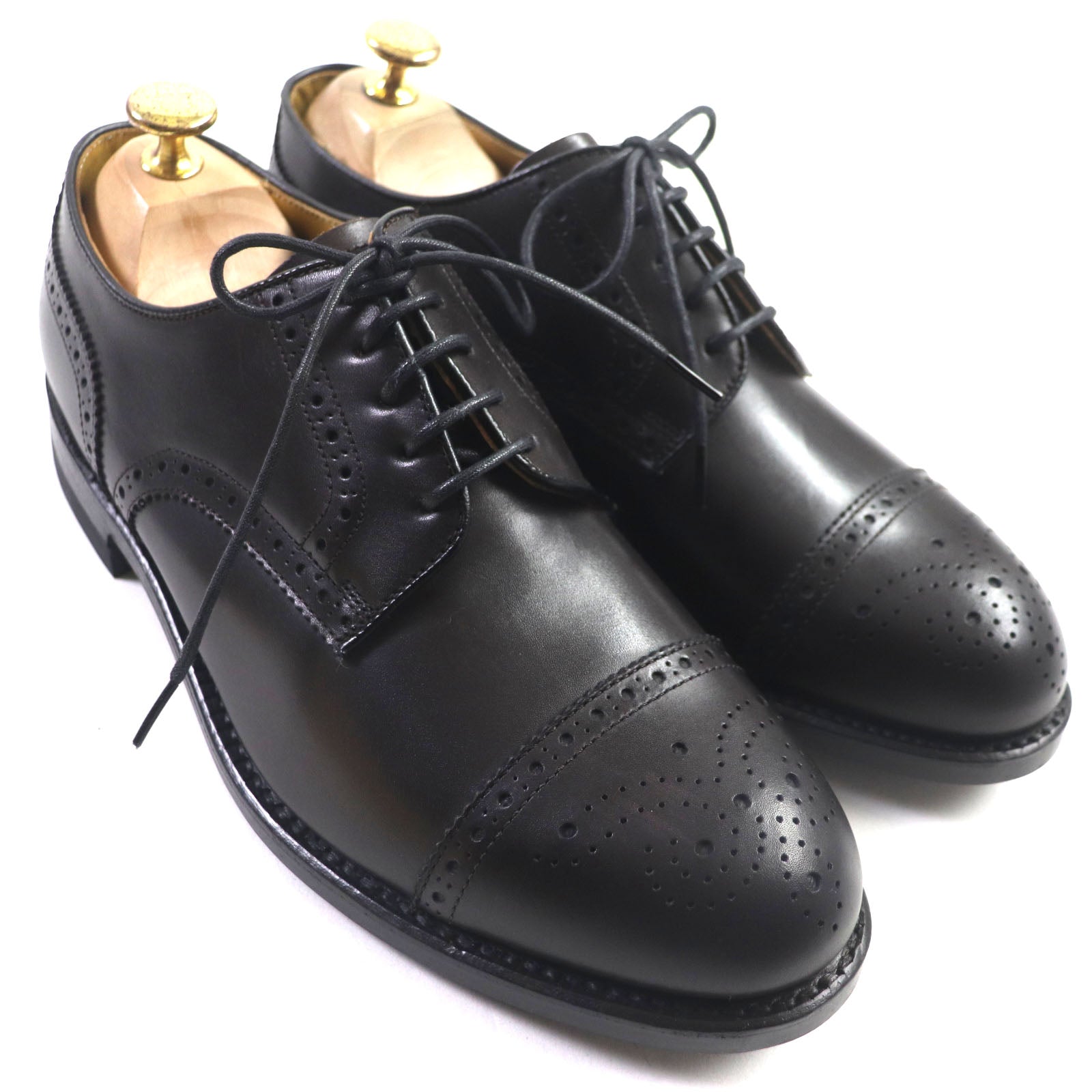 REGAL Leather Punched Cap Toe Shoes