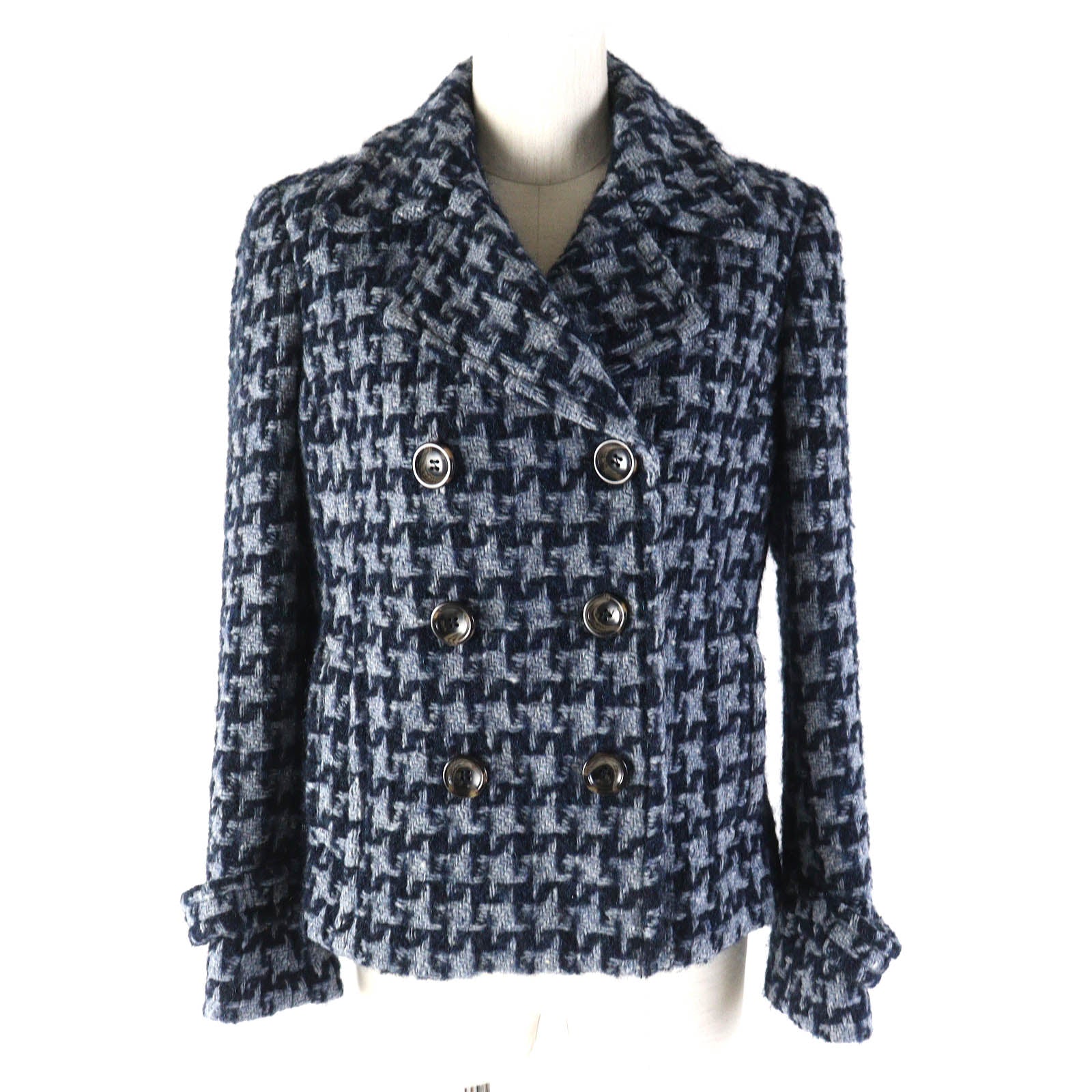 MaxMara Wool Alpaca Tweed Double-Breasted Jacket