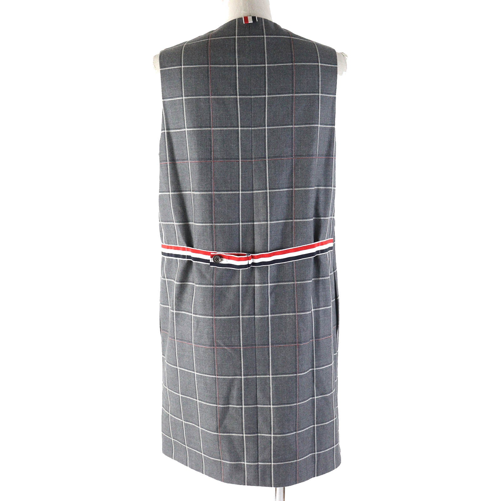 Thom Browne Wool Check Long Gilet Women