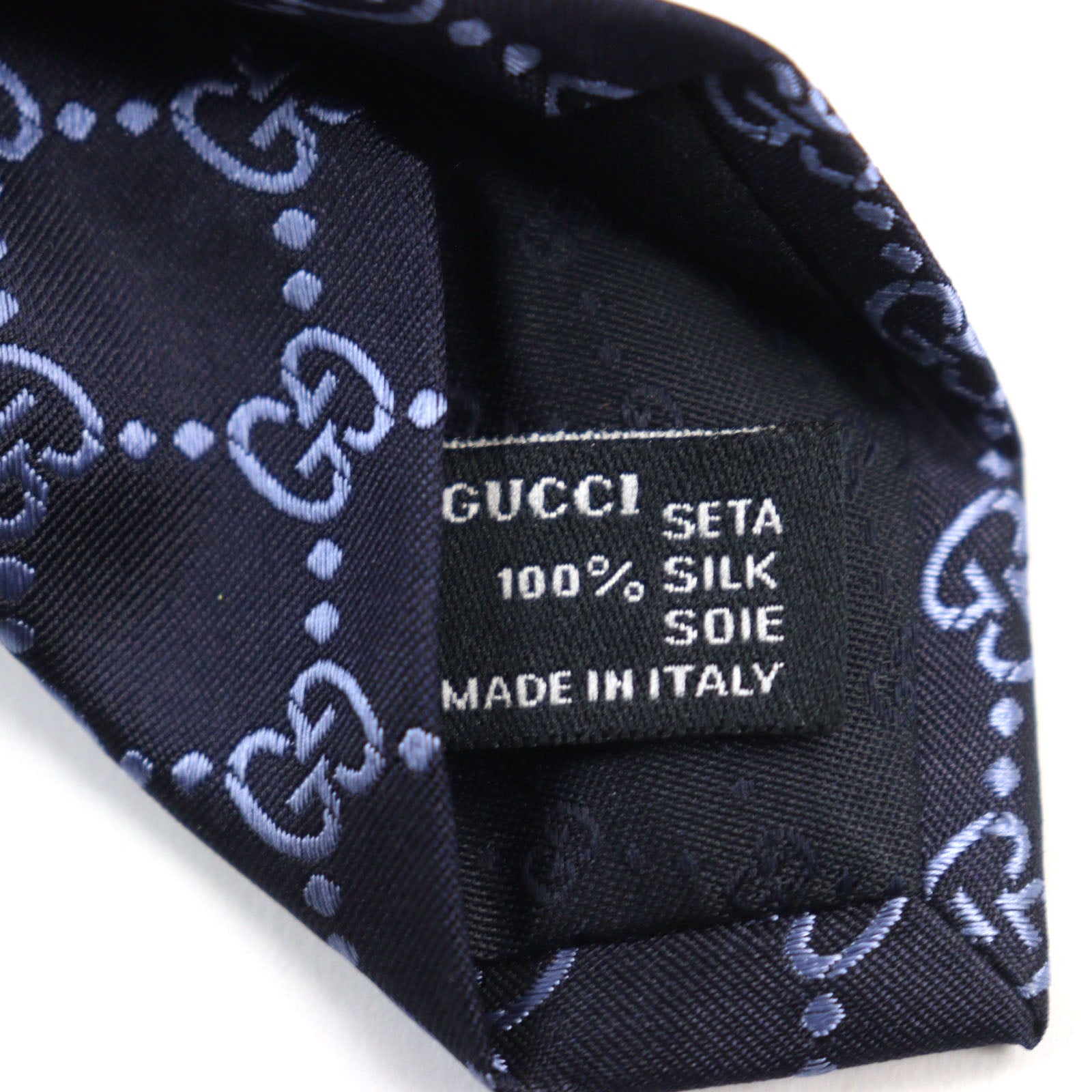 Gucci Argos Silk GG Jacquard Tie Navy