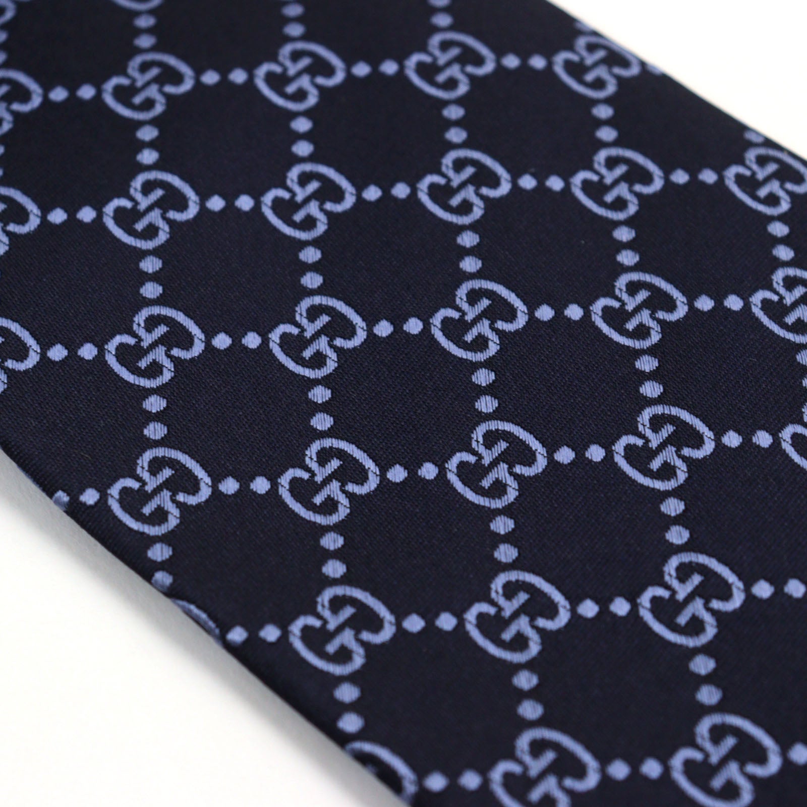 Gucci Argos Silk GG Jacquard Tie Navy