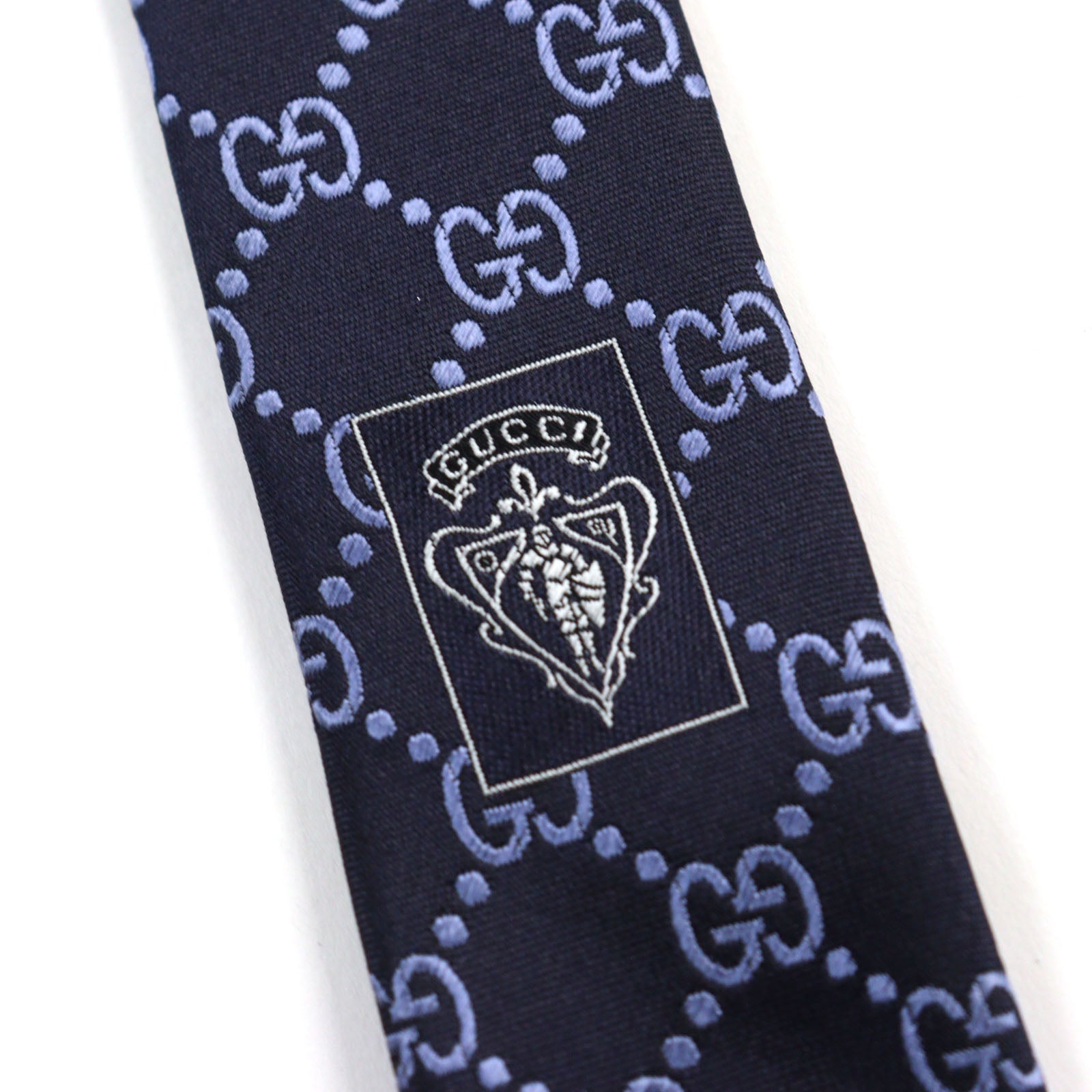 Gucci Argos Silk GG Jacquard Tie Navy