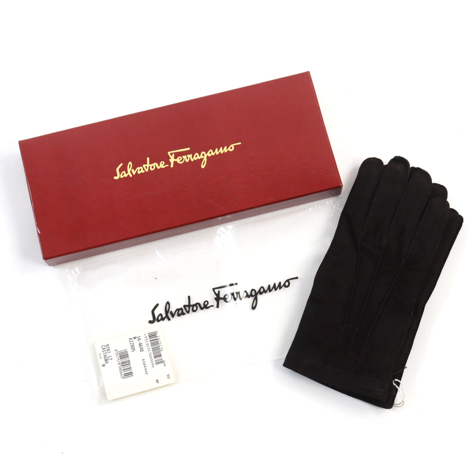 Salvatore Ferragamo Suede Leather Cashmere Gloves