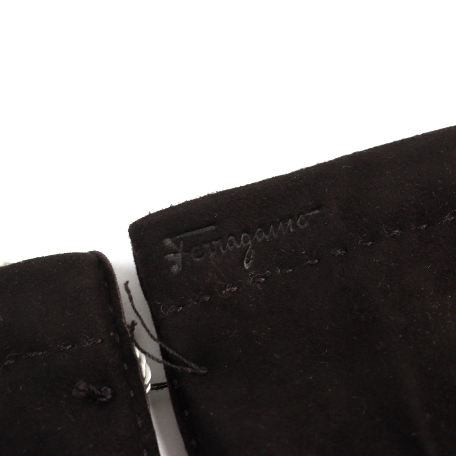 Salvatore Ferragamo Suede Leather Cashmere Gloves