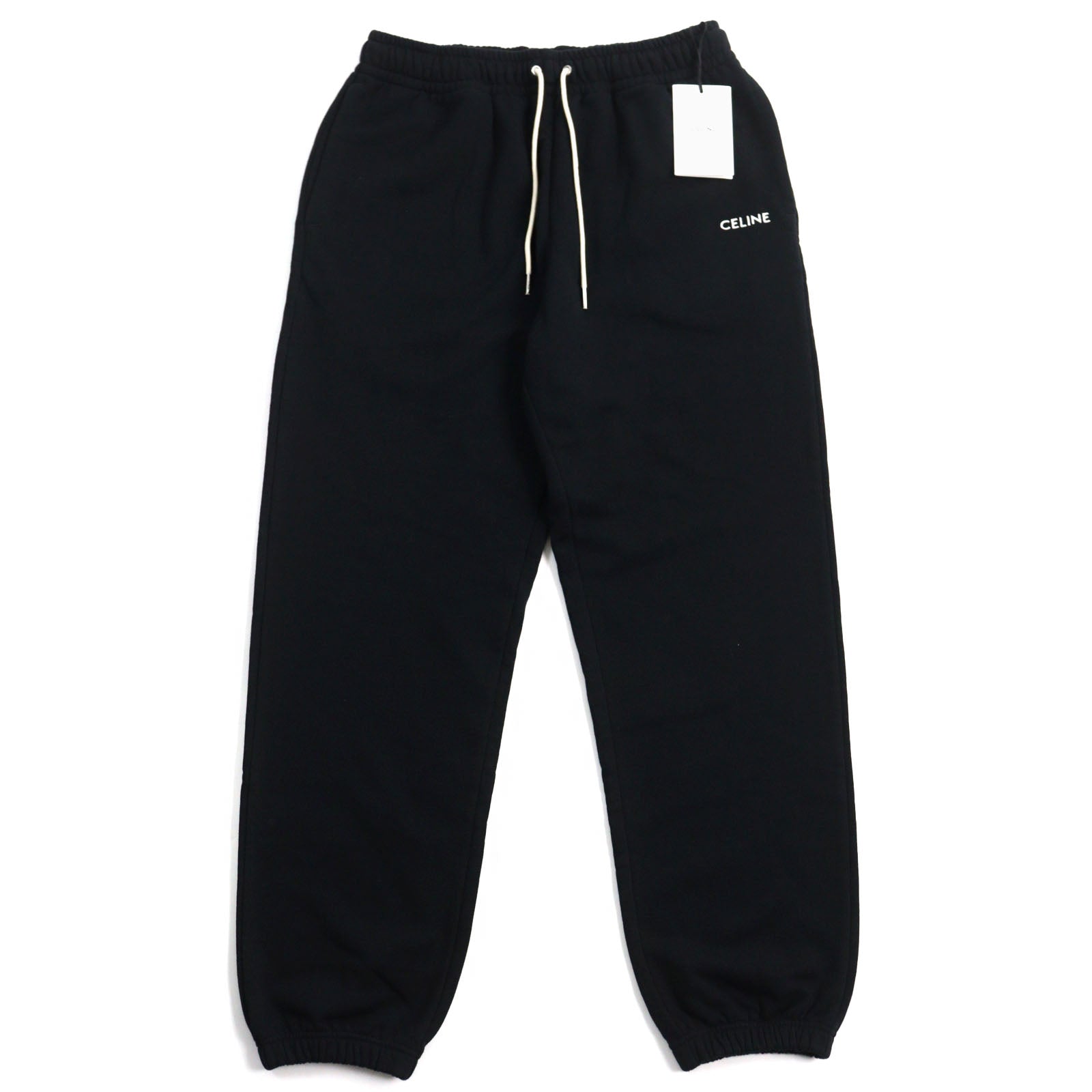 Celine Cotton Logo Jogger Pants Black L