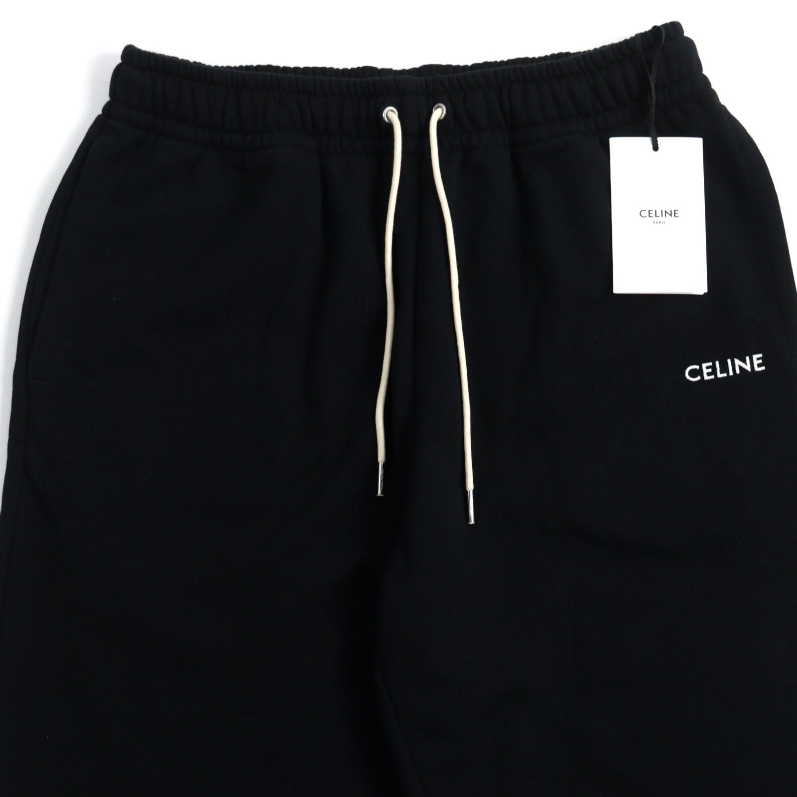 Celine Cotton Logo Jogger Pants Black L