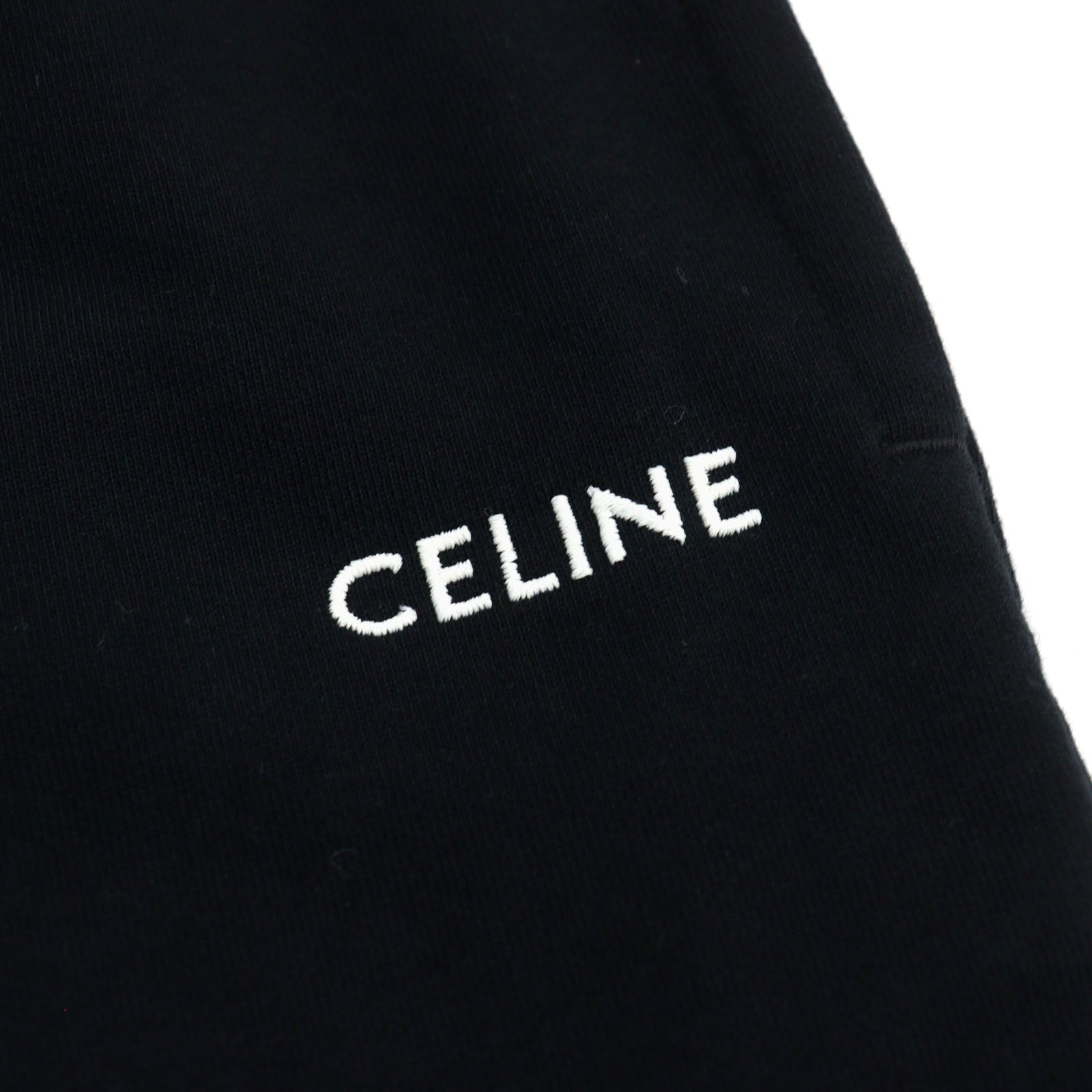 Celine Cotton Logo Jogger Pants Black L