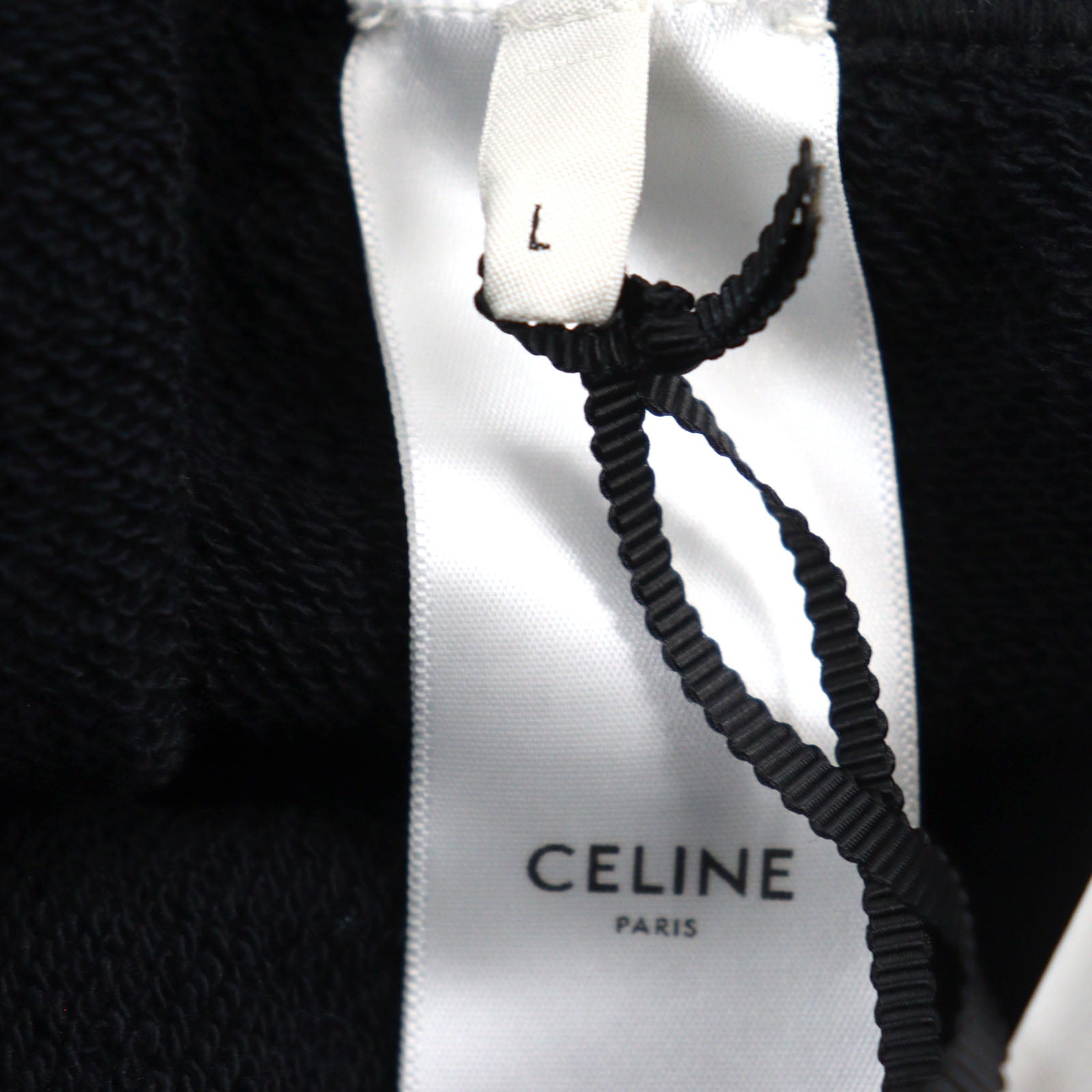 Celine Cotton Logo Jogger Pants Black L