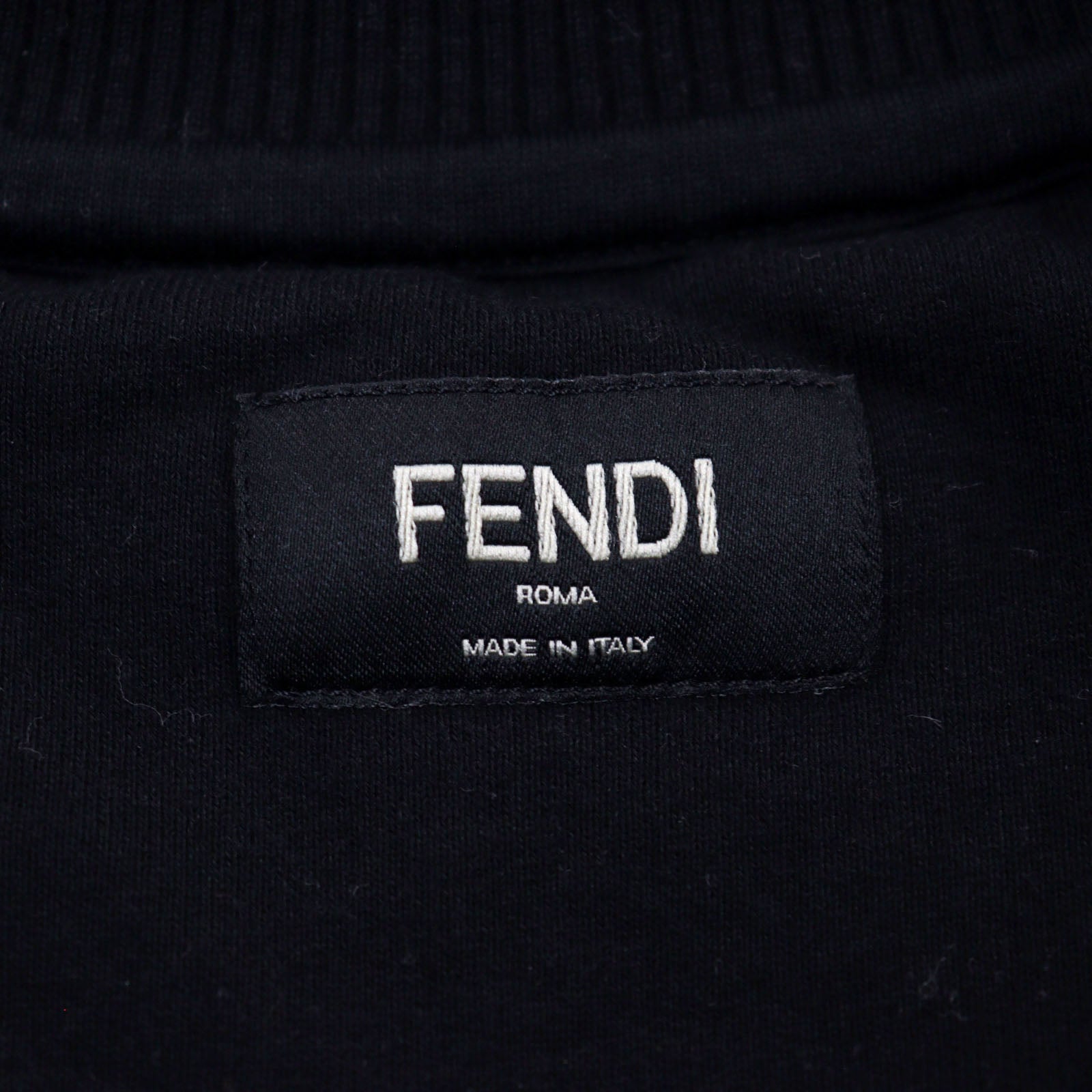 Fendi FF Logo Crew Neck Sweatshirt Black L