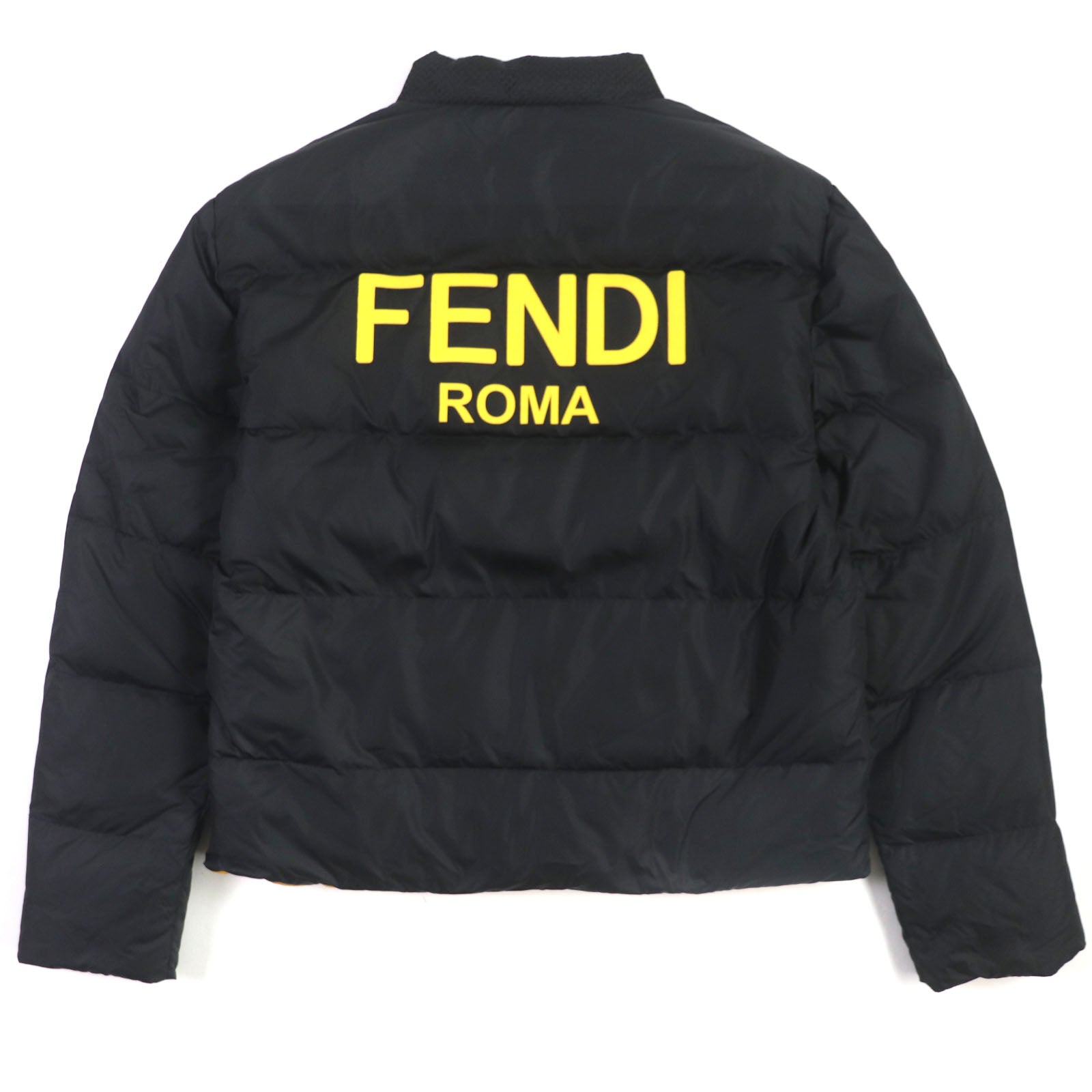 Fendi Reversible Down Jacket Black Orange