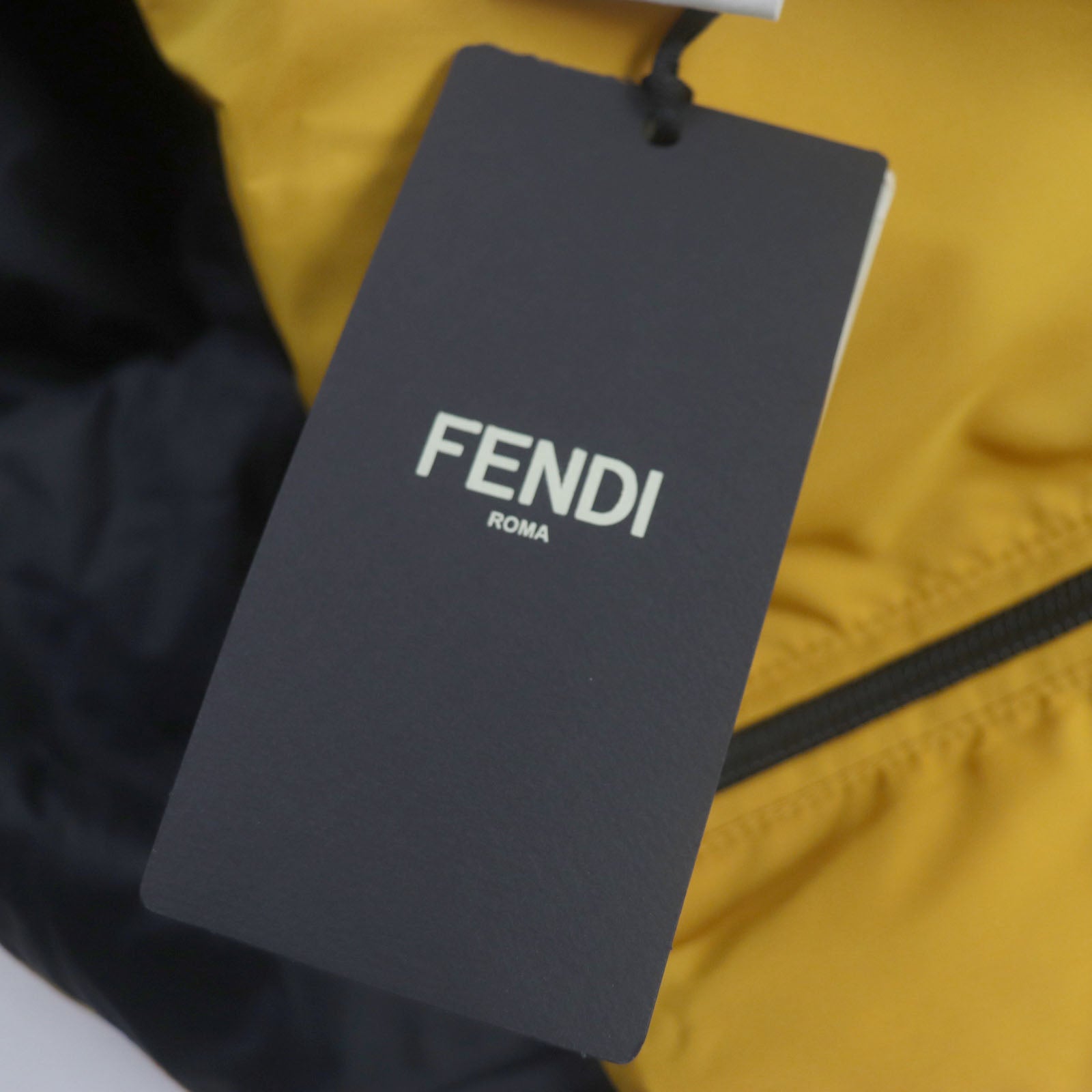 Fendi Reversible Down Jacket Black Orange