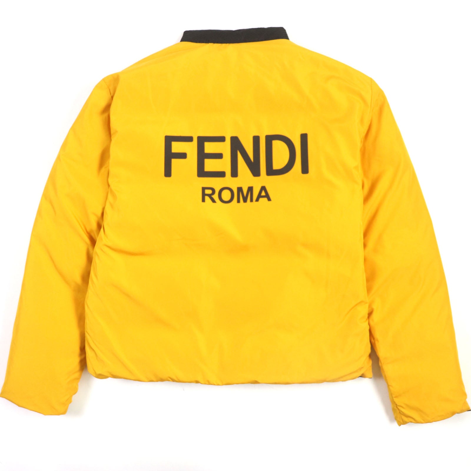 Fendi Reversible Down Jacket Black Orange