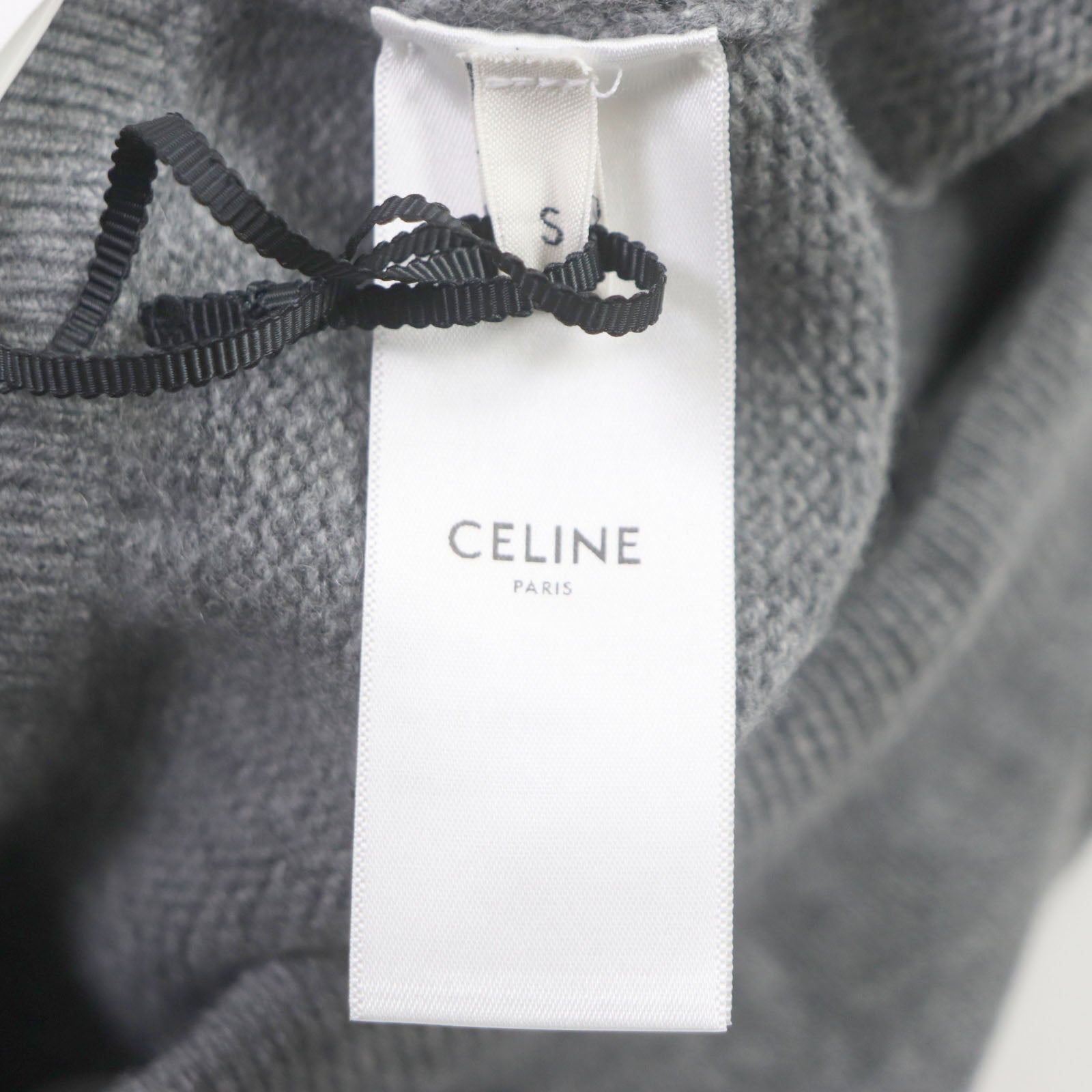 Celine Wool Cashmere Logo Knit Jogger Pants