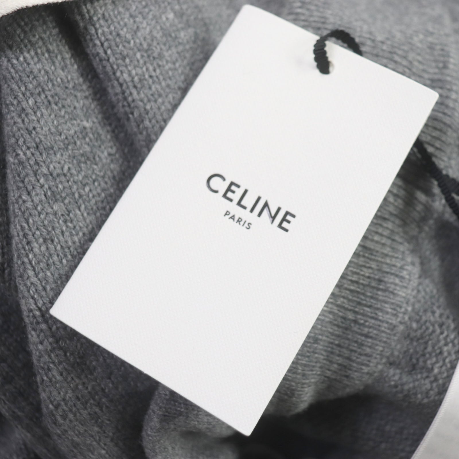 Celine Wool Cashmere Logo Knit Jogger Pants