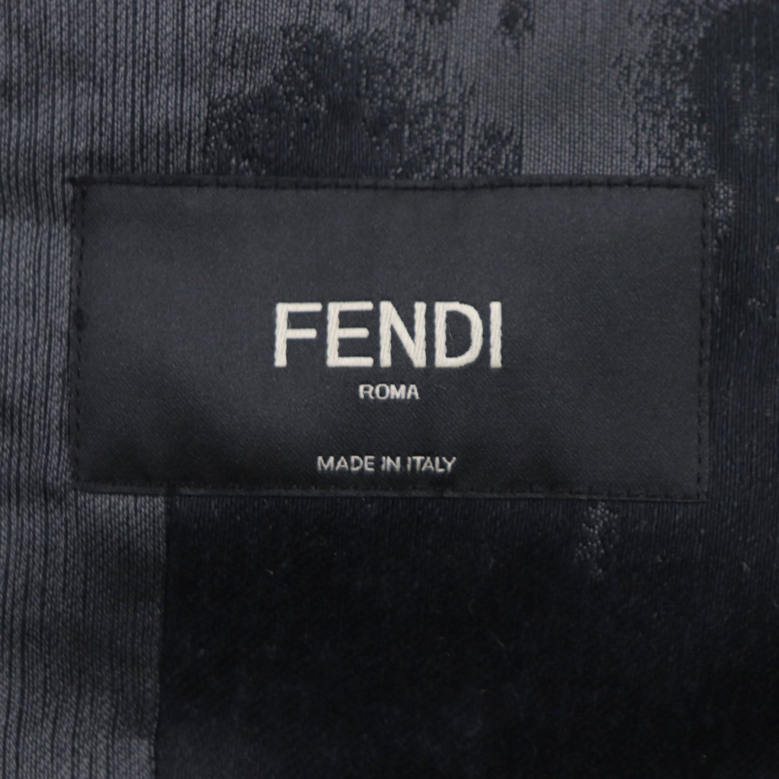 Fendi Linen Cotton Silk Jacket Black Navy 46