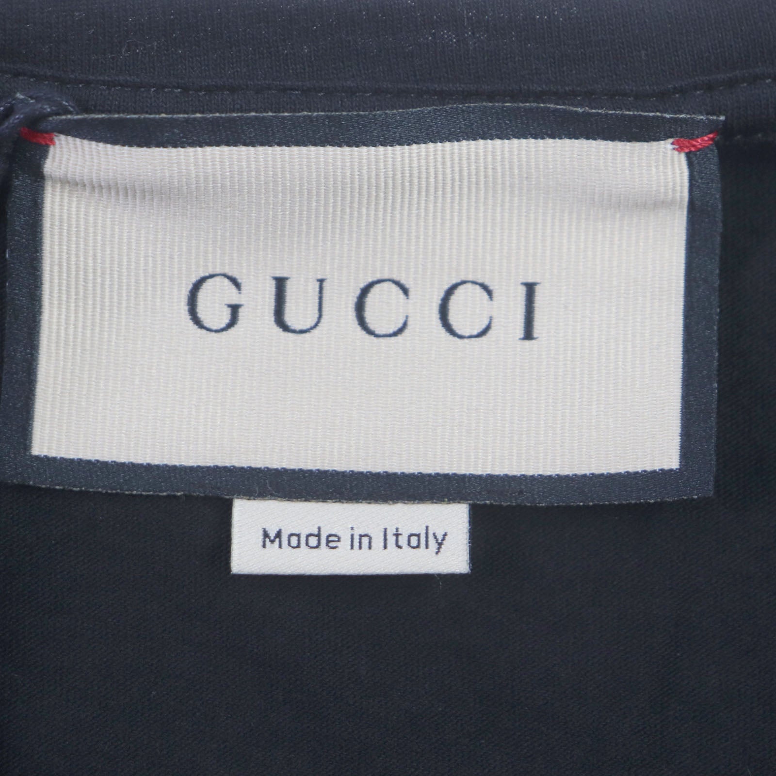 GUCCI Logo Print Crew Neck T-Shirt Black M