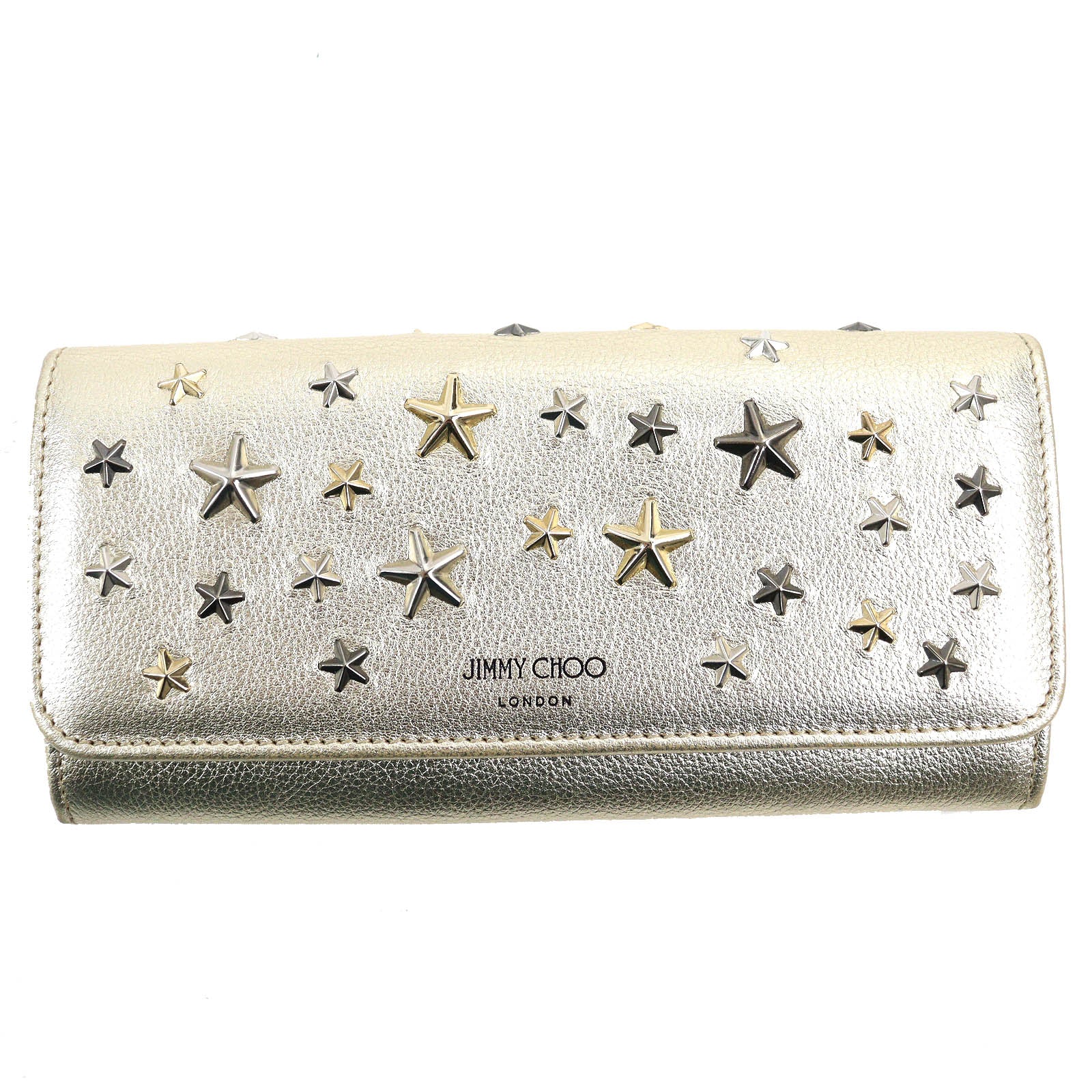 Jimmy Choo NINO Star Stud Nappa Leather Wallet